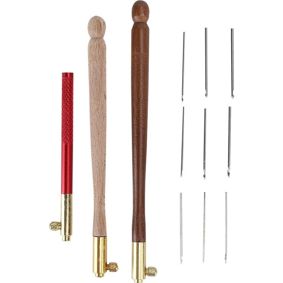 Kit de Ganchos Tambour Estink con 9 Agujas de Bordado