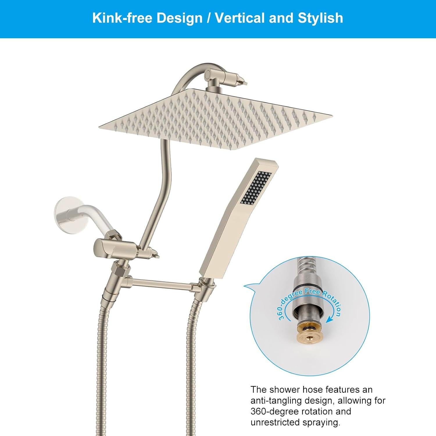 Manguera de Ducha Hibbent 228.6 cm Acero Inoxidable Niquelado