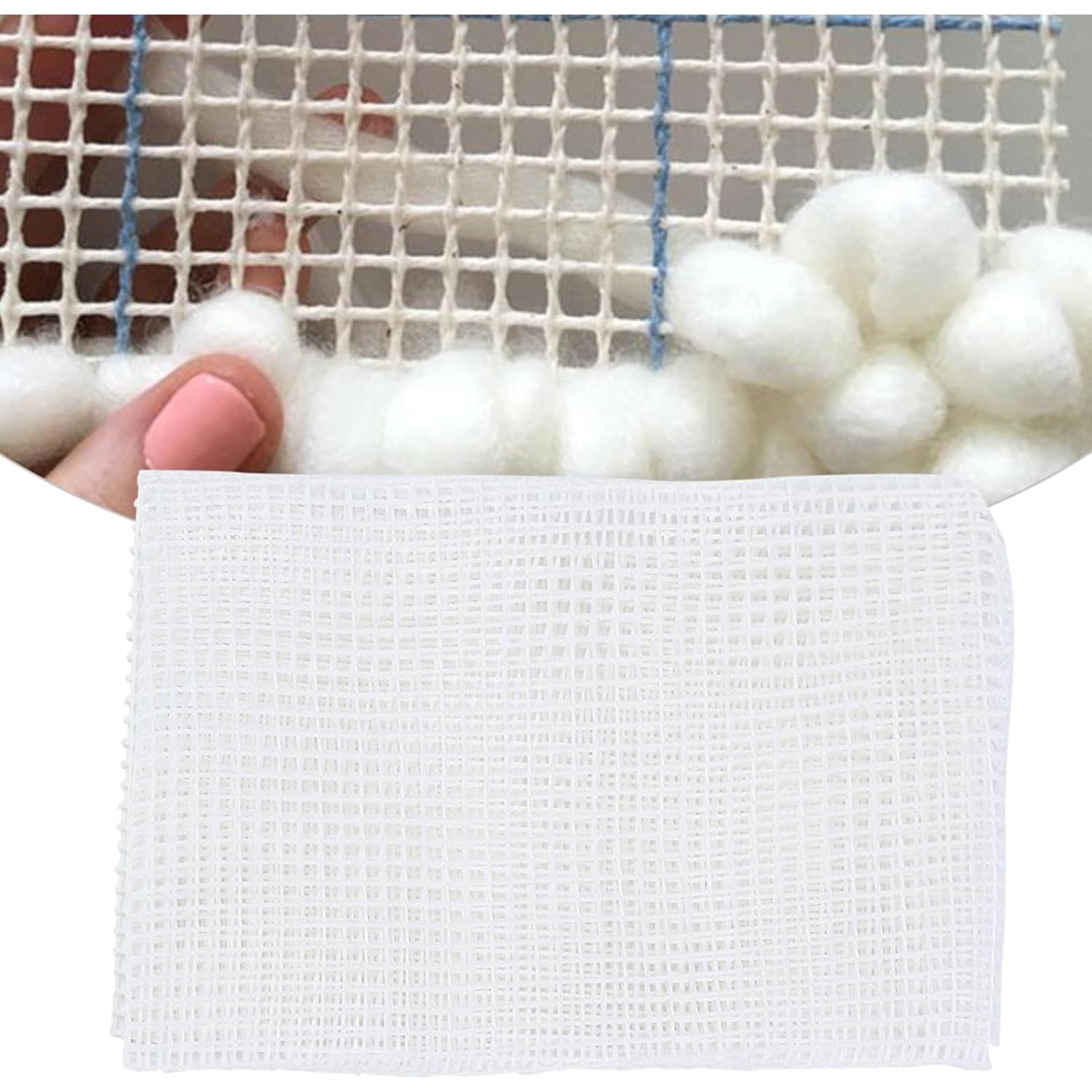 Tela de Malla para Tejer Alfombras Kodrily 50x50cm con Gancho