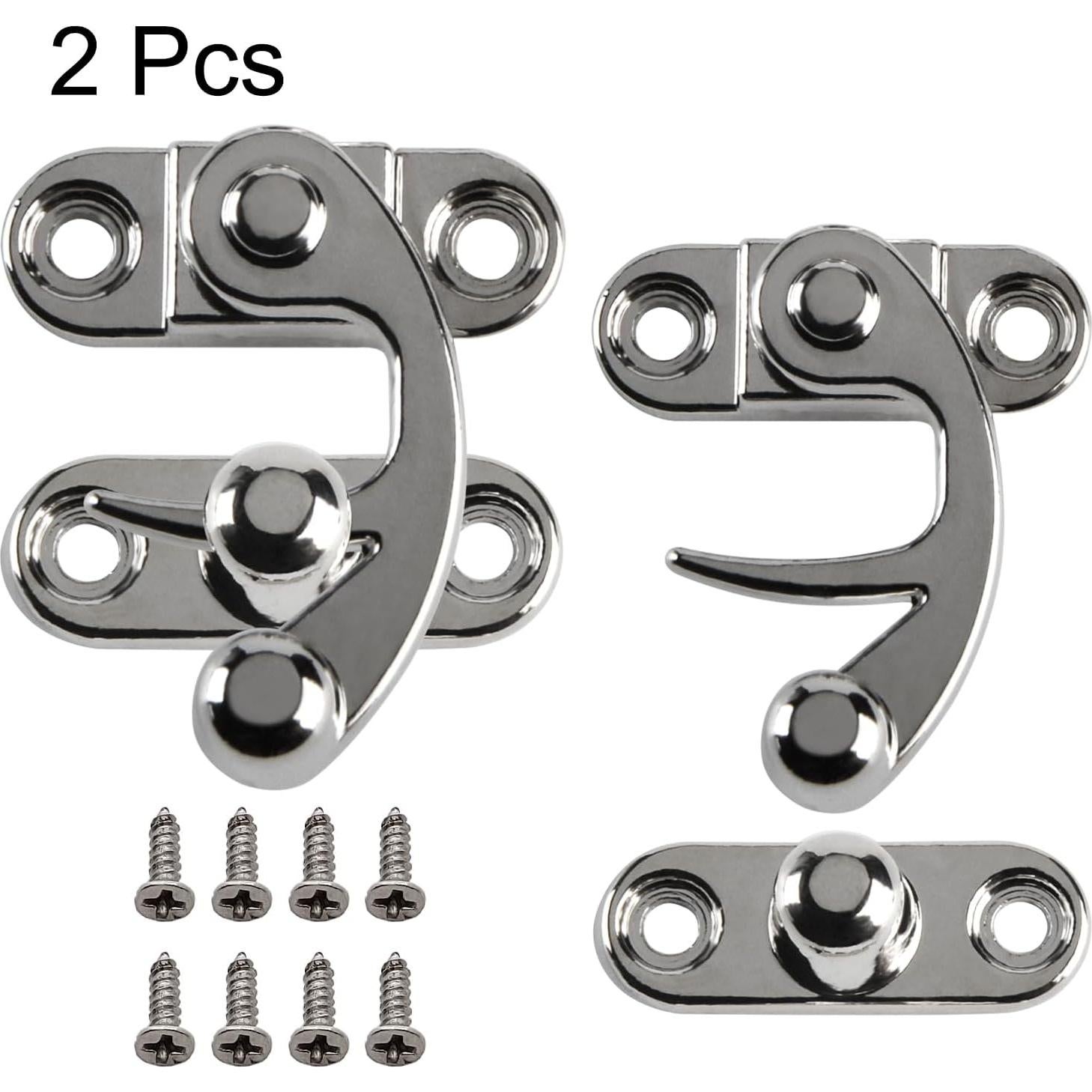 2 Pack Pestillo Antiguo de Brazo Oscilante 33mm Niquelado