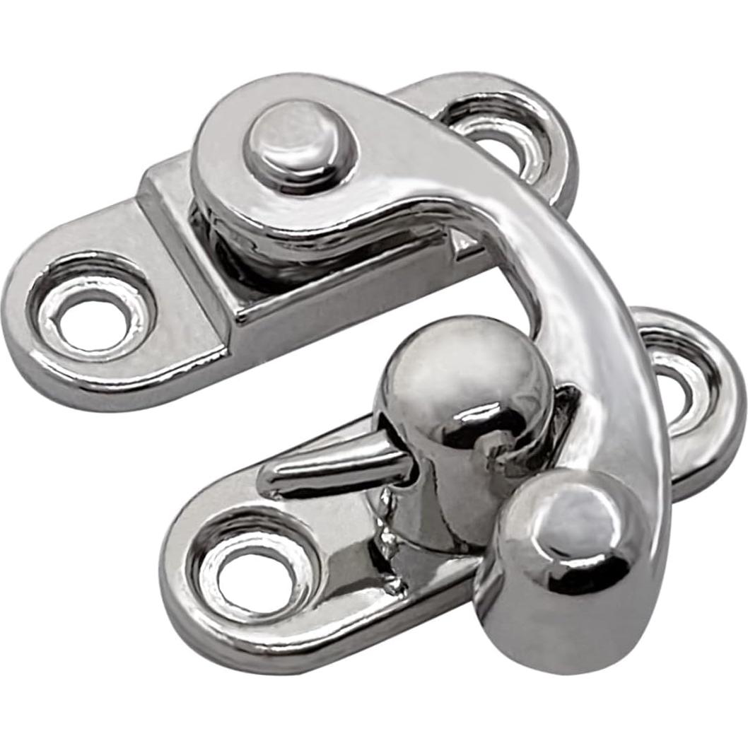 2 Pack Pestillo Antiguo de Brazo Oscilante 33mm Niquelado