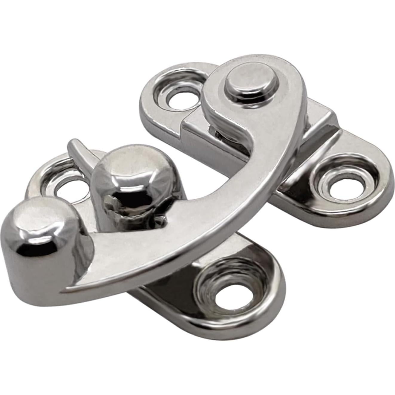 2 Pack Pestillo Antiguo de Brazo Oscilante 33mm Niquelado