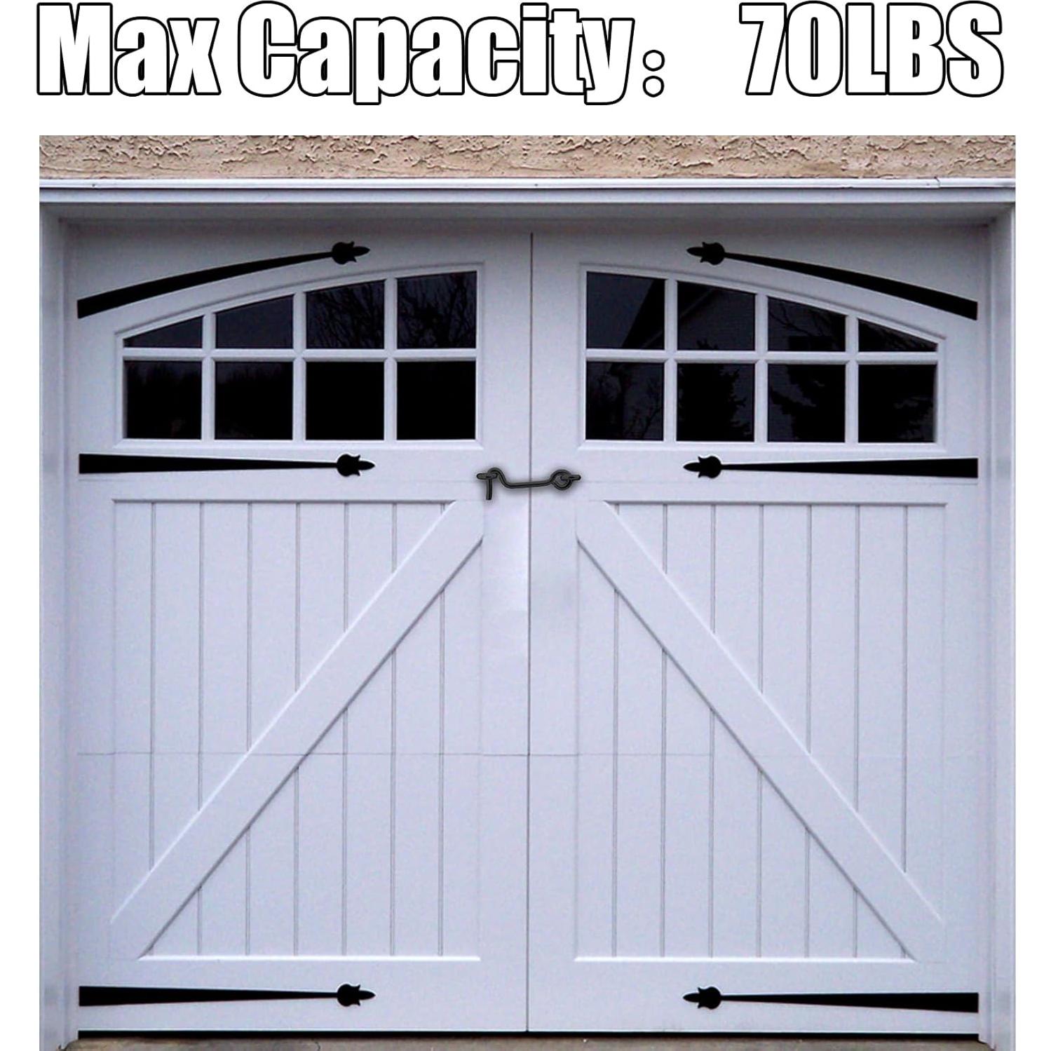 Ganchos de Pestillo de Puerta Litoexpe 5pcs Acero Negro 4"