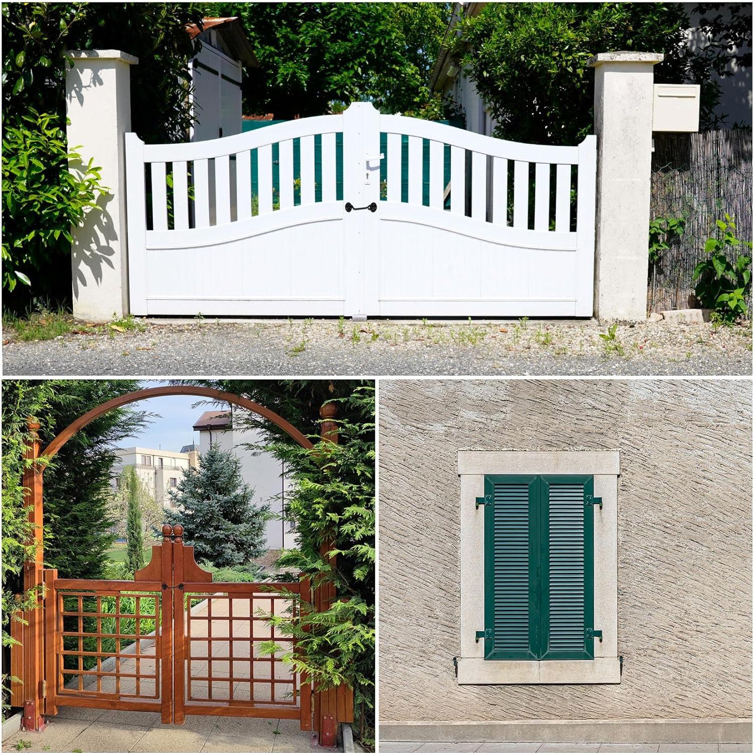 Pestillo de Gancho Ocular 8 Pcs Acero Inoxidable Negro 10.16 cm