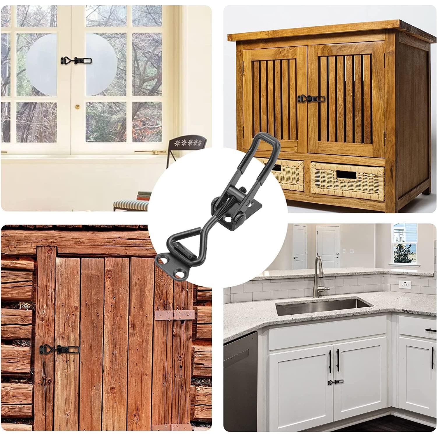 Ganchos de Palanca Ajustables E-TING 6Pack 100kg Metal Negro