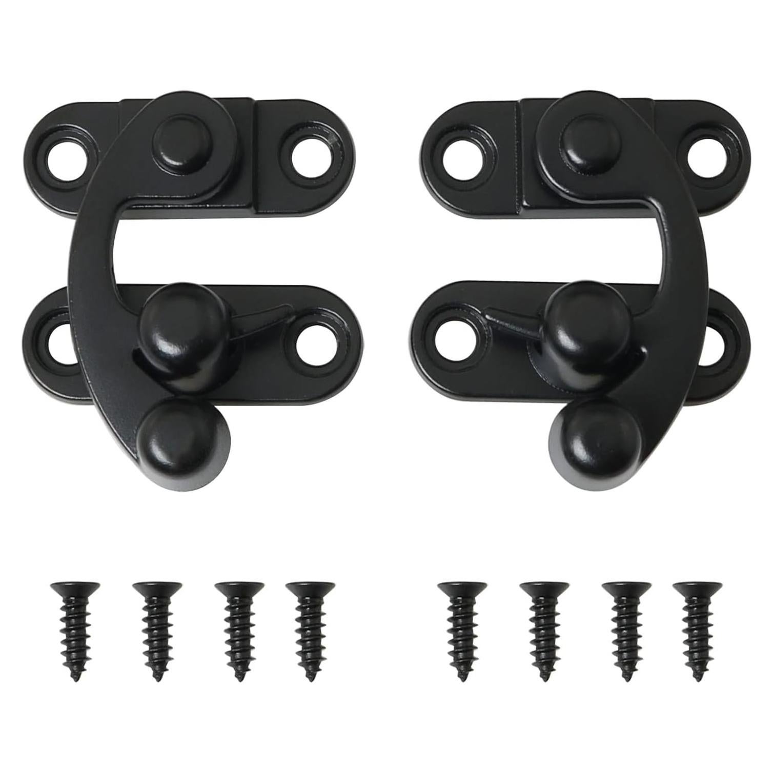 2 Ganchos Antiguos Negros de Zinc para Caja de Joyería