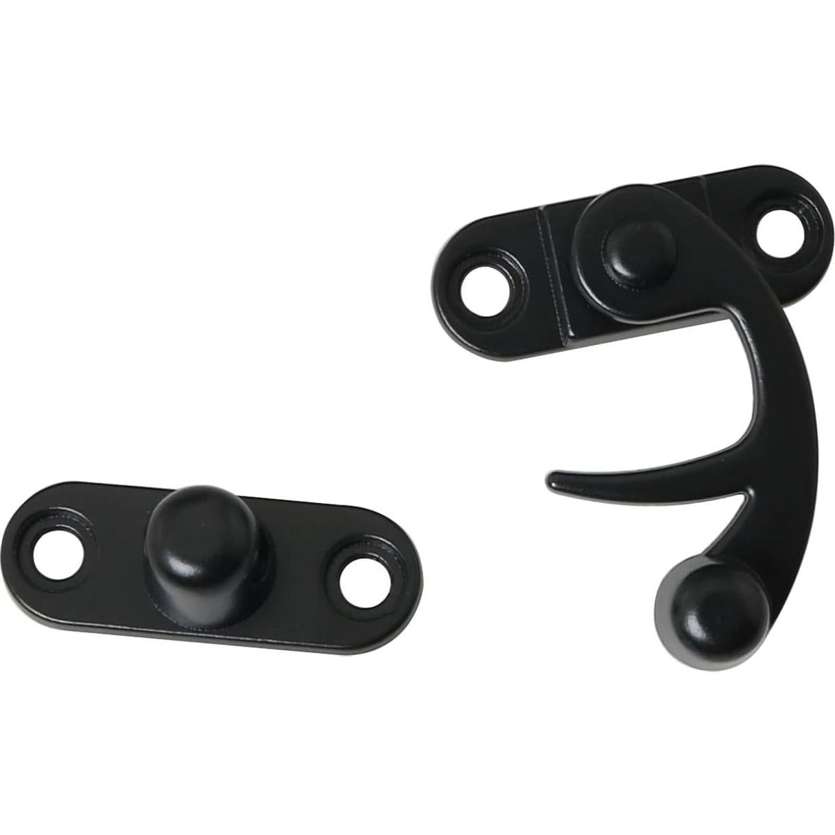 2 Ganchos Antiguos Negros de Zinc para Caja de Joyería