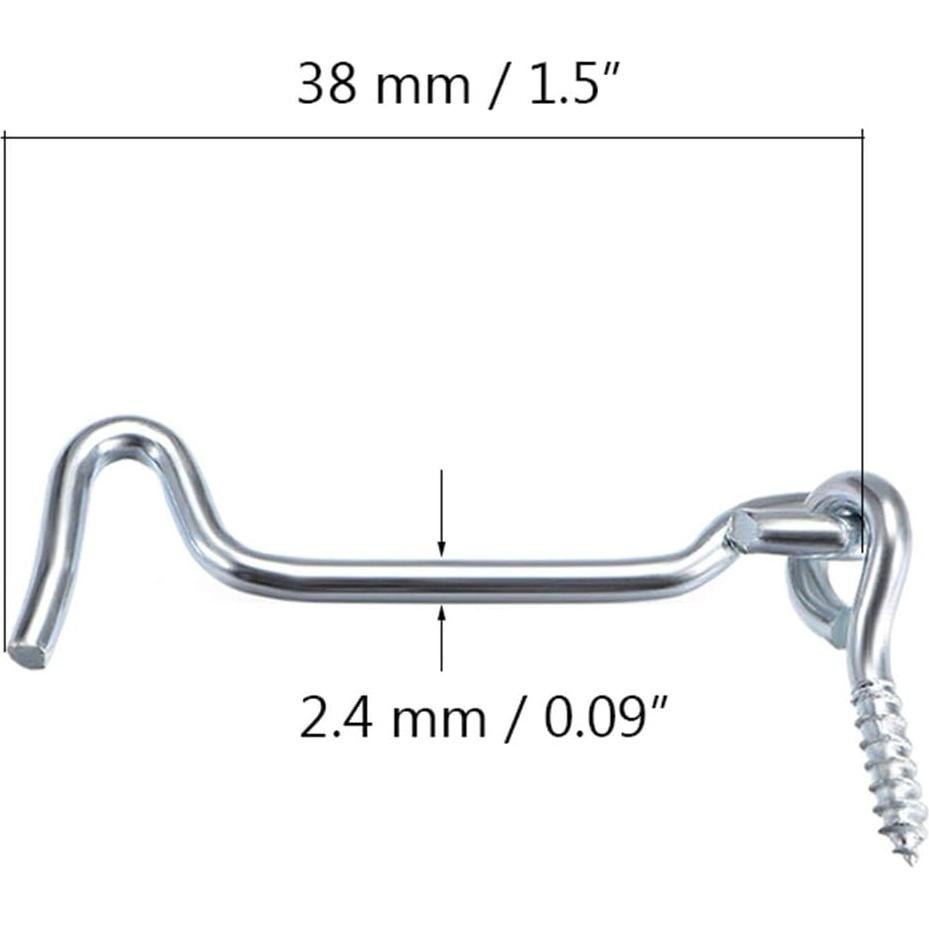 4 Ganchos de Cabina 38 mm ZXUEZHENG Acero Galvanizado