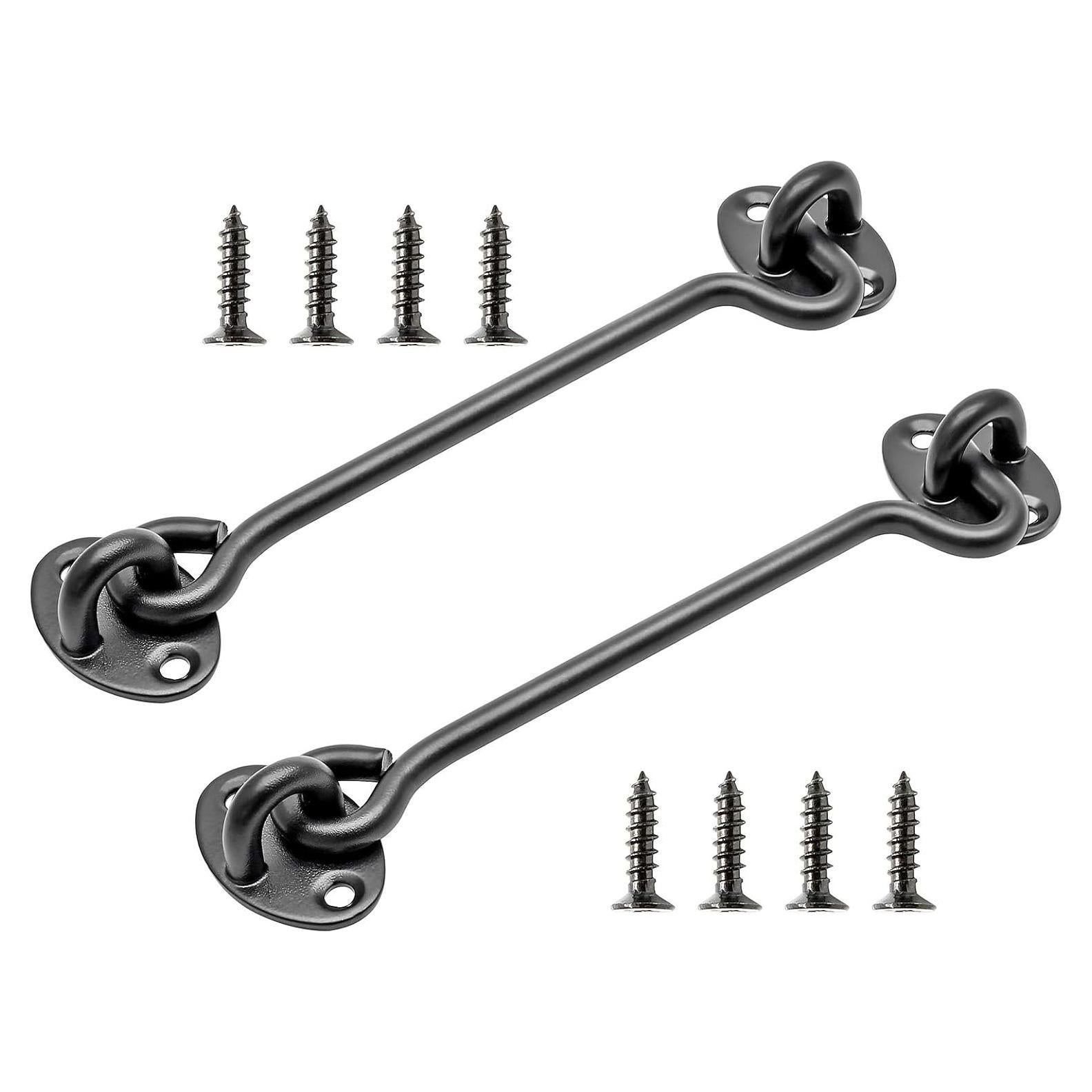 Cerrojo de Ojo de Puerta Kyuionty 152mm Acero Inoxidable Negro 2 Pzas