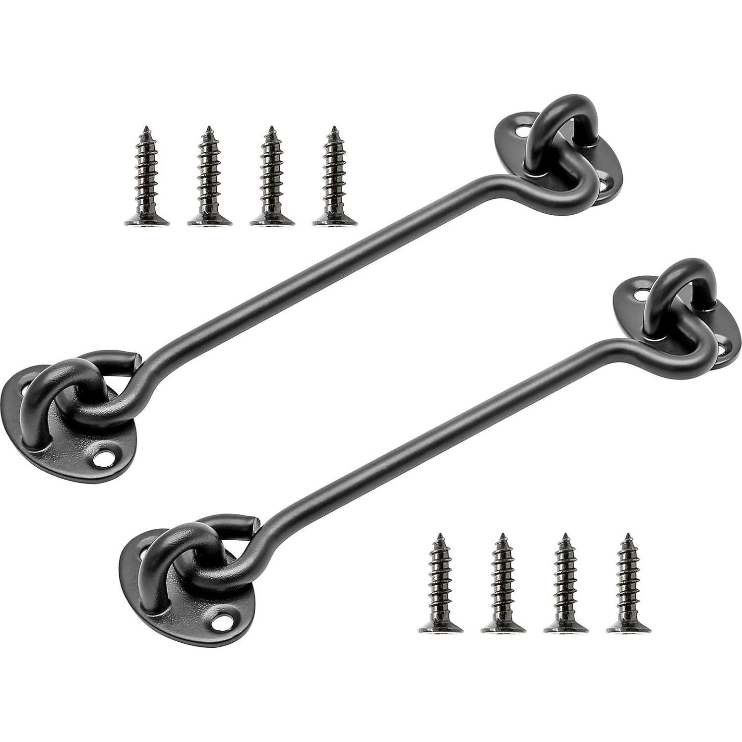 Cerrojo de Ojo de Puerta Kyuionty 152mm Acero Inoxidable Negro 2 Pzas