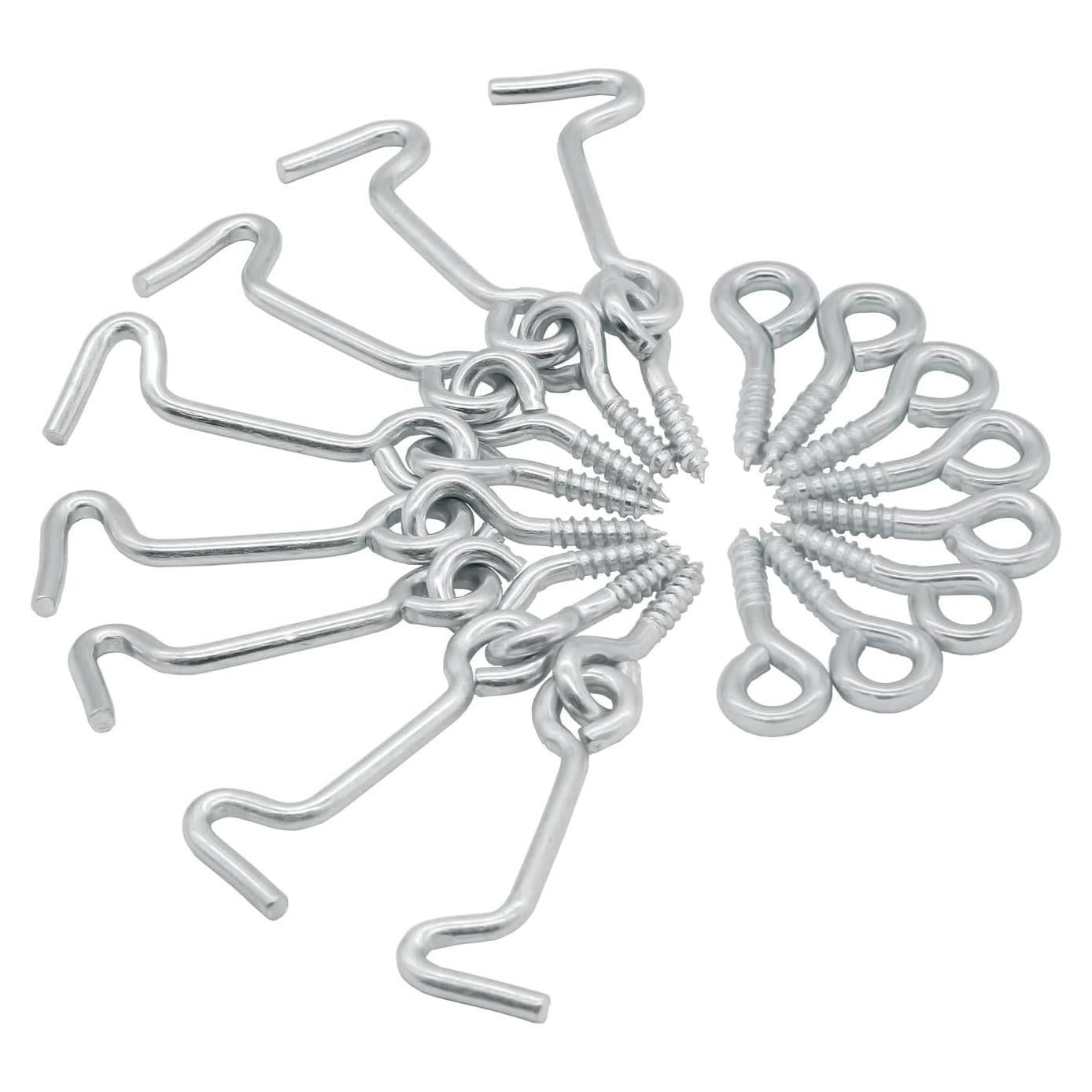 Cierre giratorio de ojo Jersvimc plateado 38mm 8 piezas