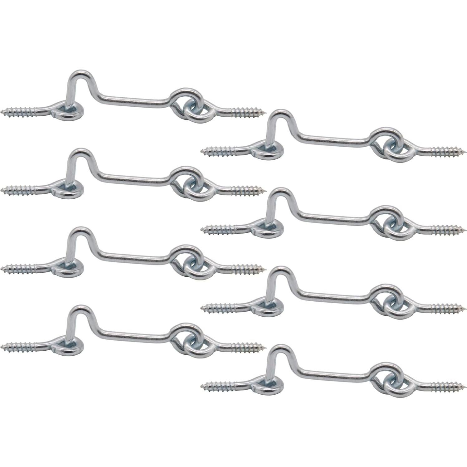 Cierre giratorio de ojo Jersvimc plateado 38mm 8 piezas