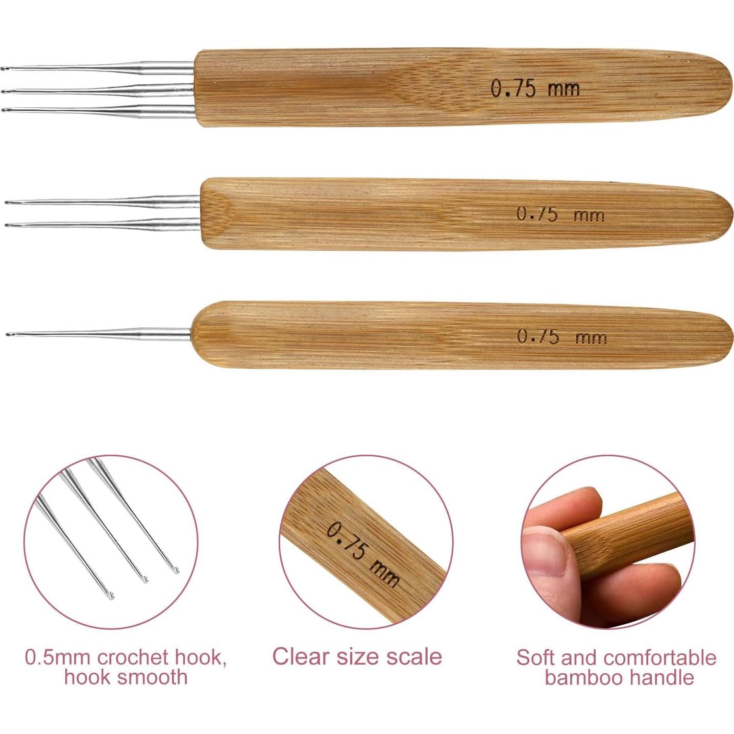 Juego de Agujas de Gancho Gnognauq 13 Piezas para Dreadlocks