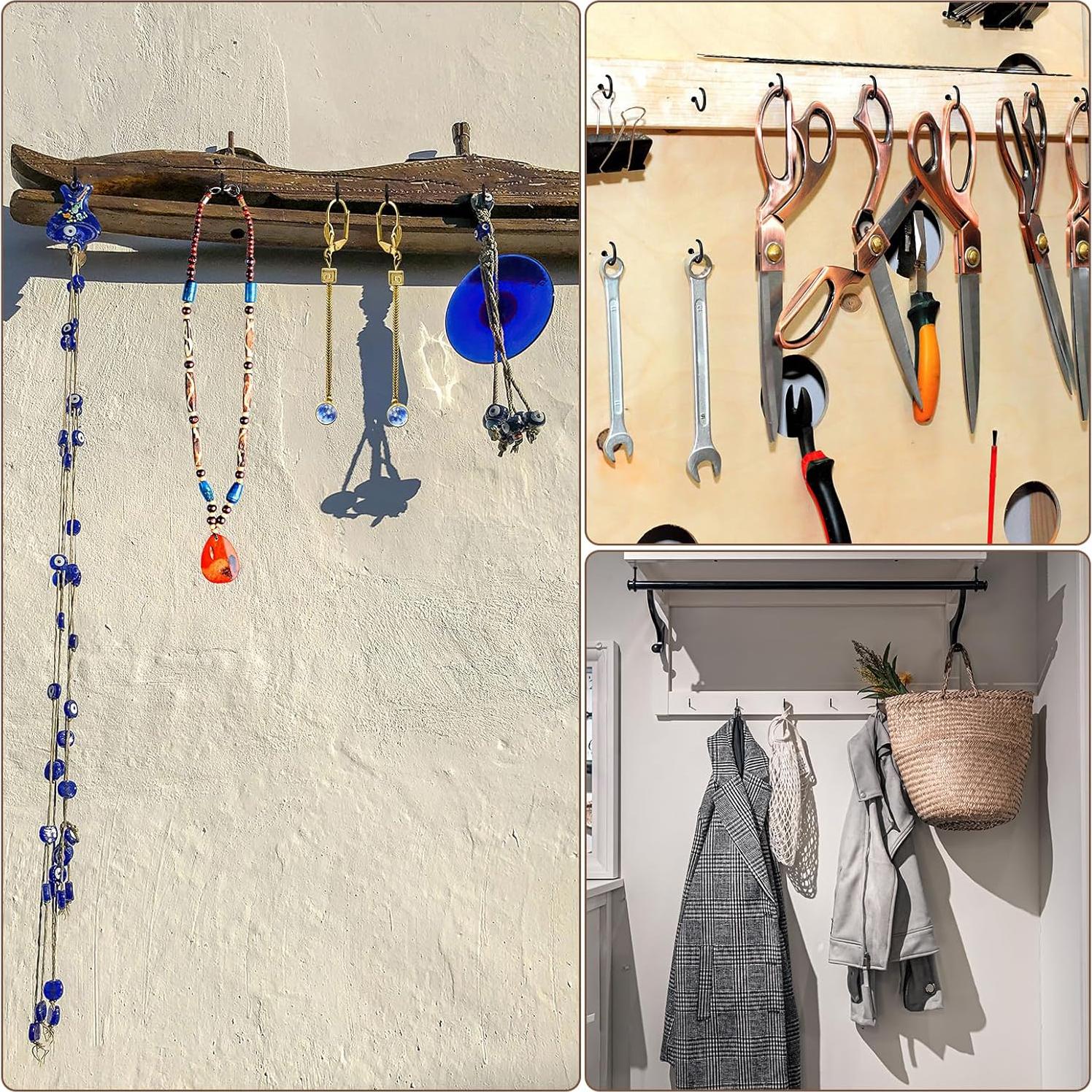 Ganchos de Tornillo RELBRO 3.81 cm Metal Negro 100 Pcs