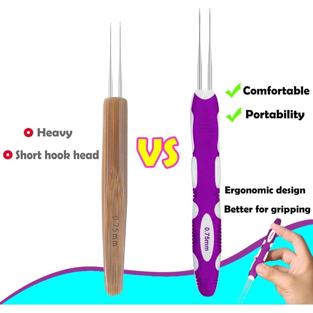 Ganchos de Crochet Yarniss para Dreadlocks 0.75mm Ergonómico