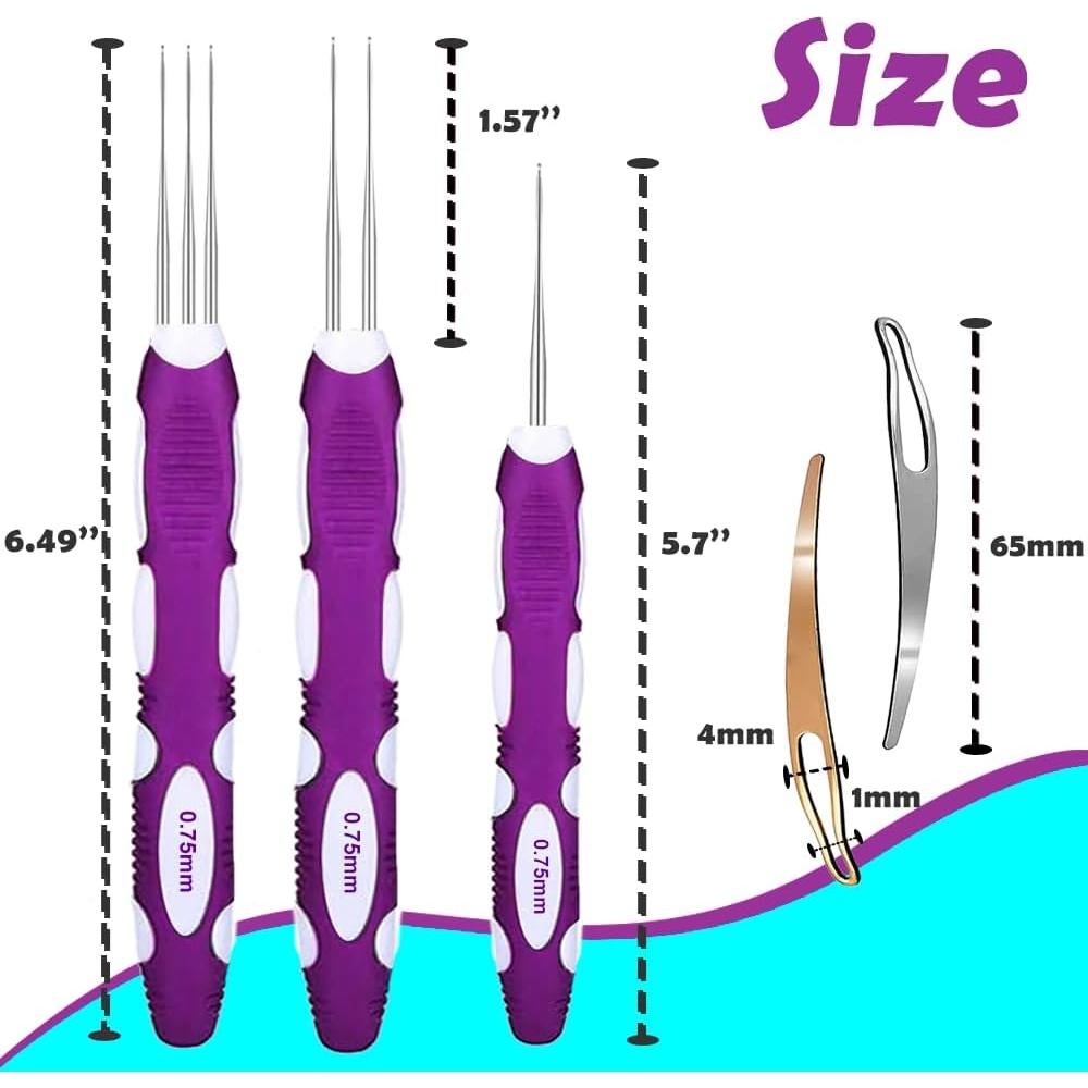 Ganchos de Crochet Yarniss para Dreadlocks 0.75mm Ergonómico