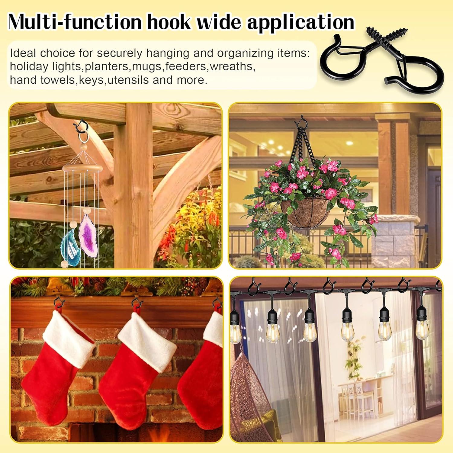 Ganchos Q para Colgar Luces Cyrico - Paquete de 20 Unidades