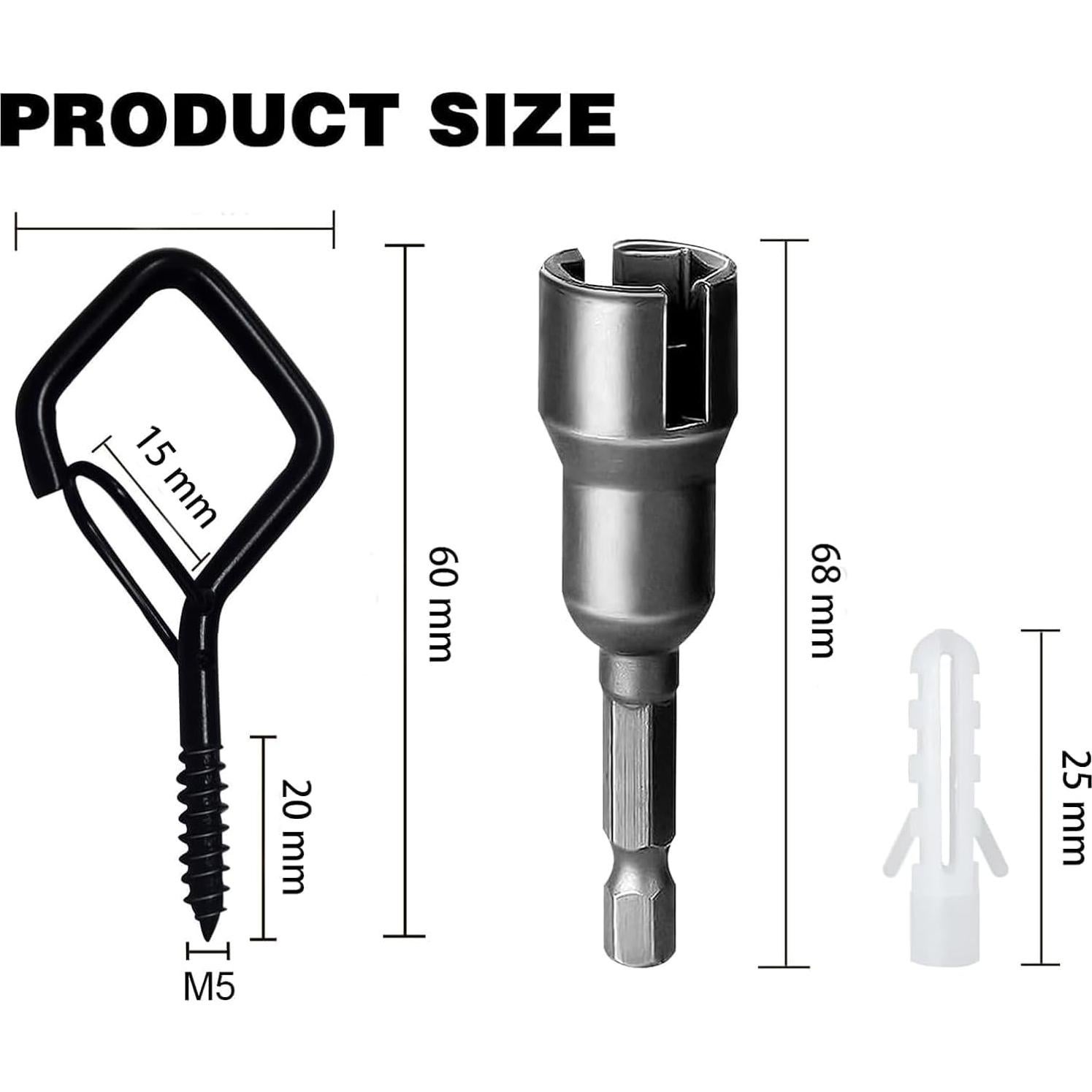 20 Ganchos de Techo Ticway para Plantas y Luces - 18.14 kg