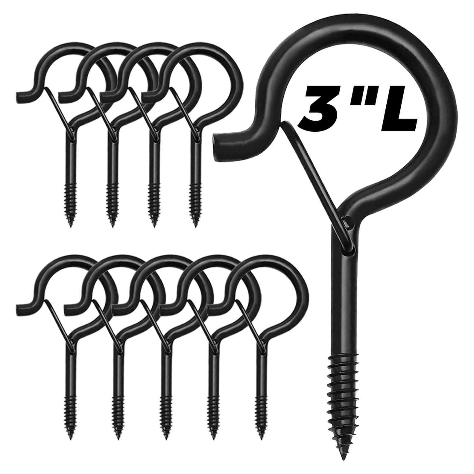 Ganchos de Tornillo Ansxiy 10 PCS 7.62 cm Negro Resistente