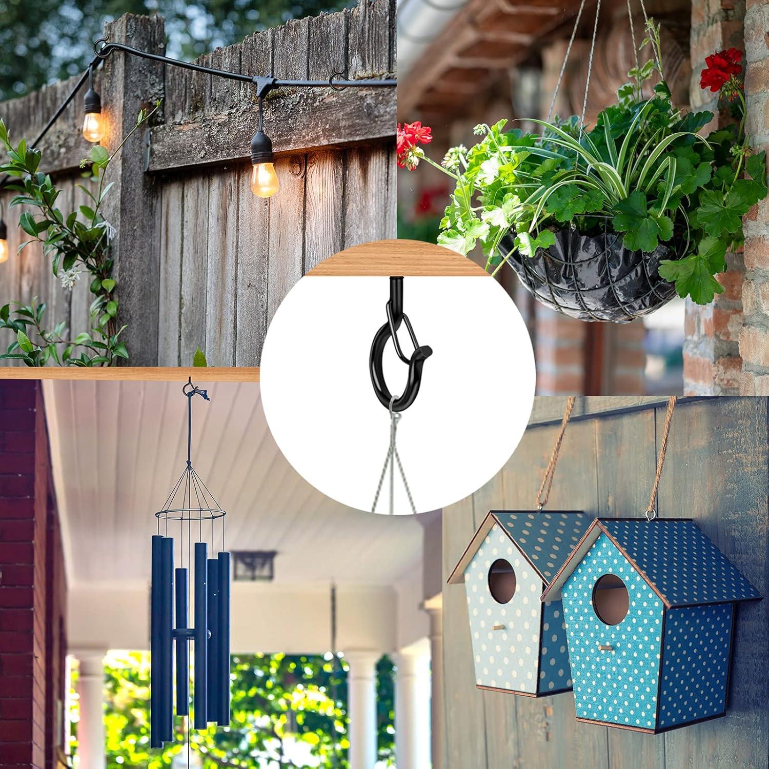 Ganchos de Tornillo FSAH 24 Pcs para Luces y Decoración