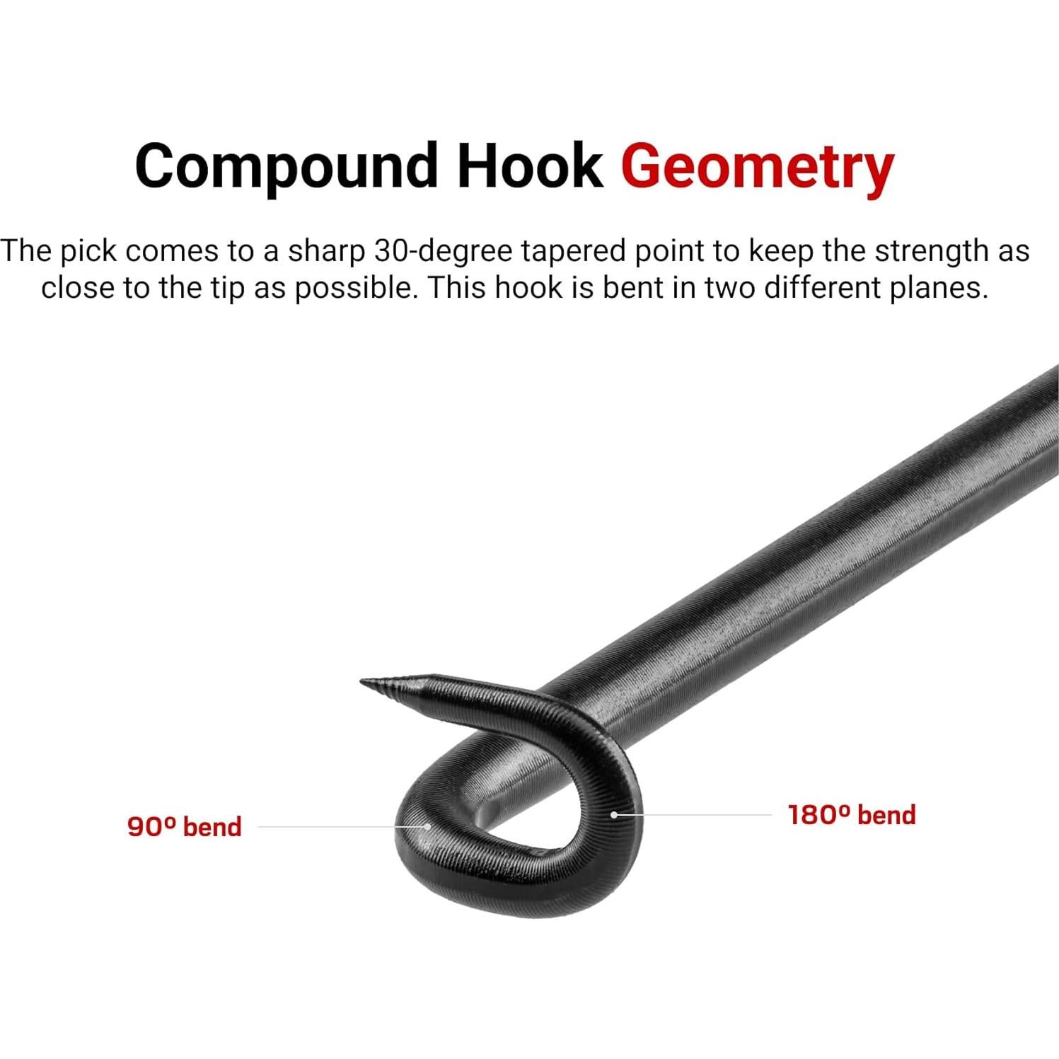 Gancho Punta Compuesta TEKTON PNH21108 3x1.27 cm Hecho en EE. UU.