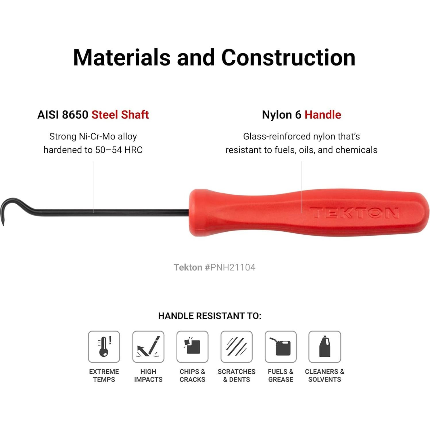 Gancho Punta Compuesta TEKTON PNH21108 3x1.27 cm Hecho en EE. UU.