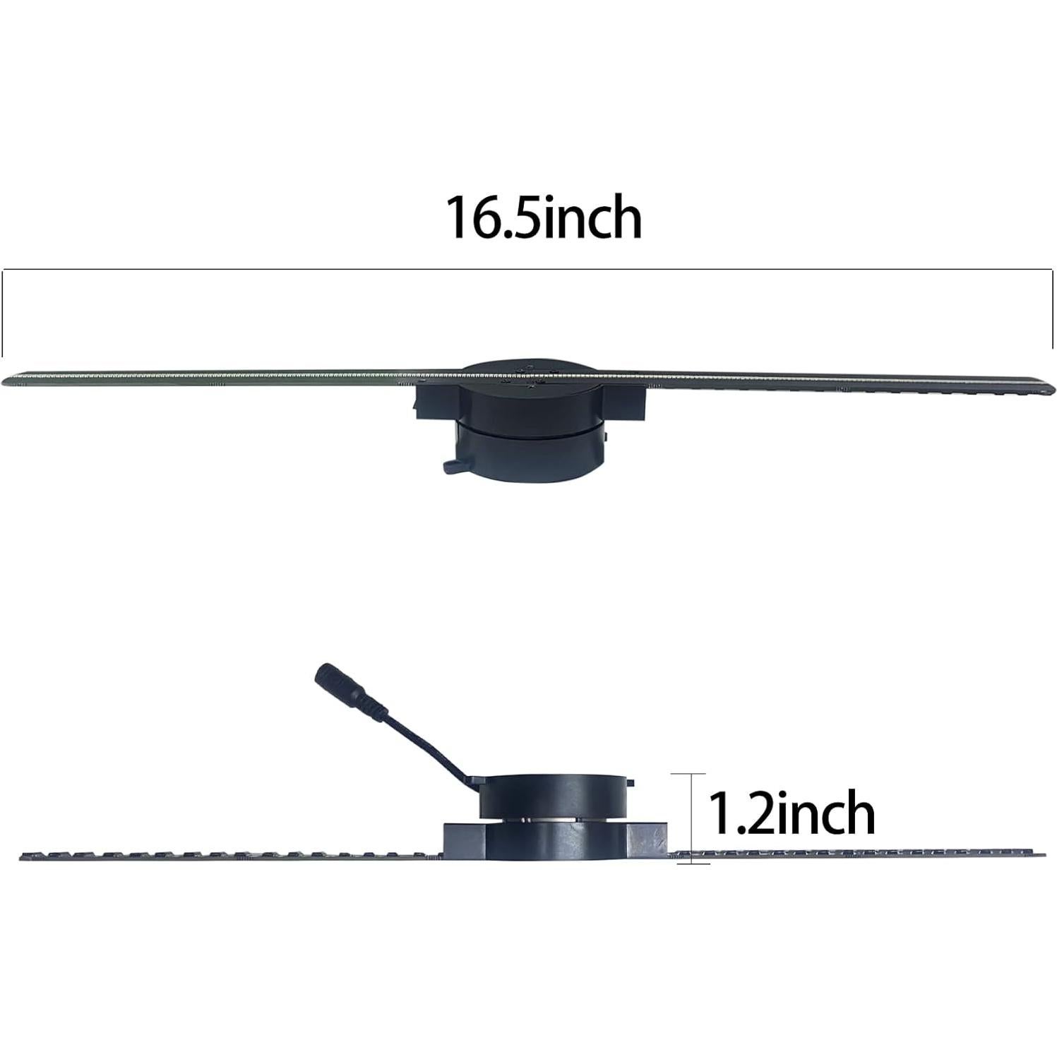 Ventilador Holográfico 3D Wanther 42 cm WiFi con 700 Videos