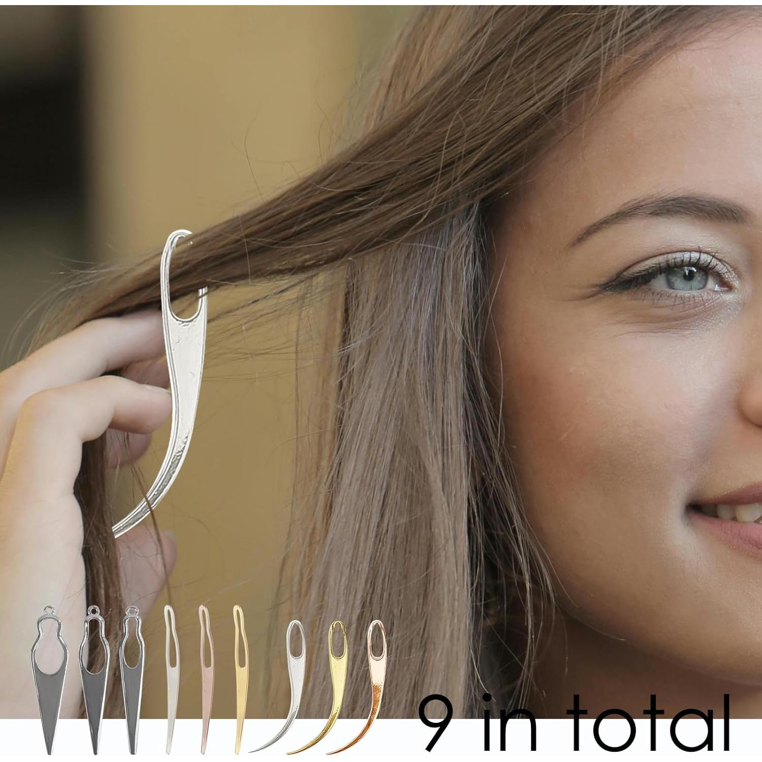 Juego de 9 Ganchos de Crochet AEDOVE para Dreadlocks