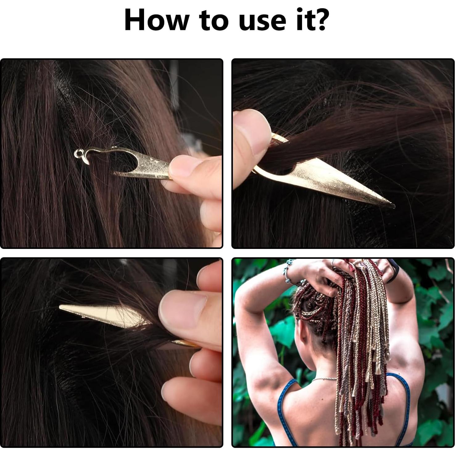 Juego de 9 Ganchos de Crochet AEDOVE para Dreadlocks