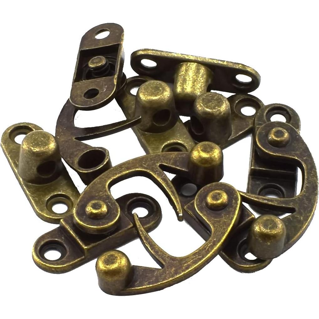 Cierre de Gancho Derecho Antiguo Aifeier 29x33mm Bronce - 4PCS
