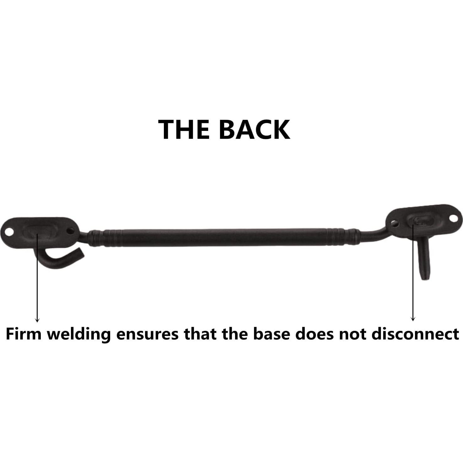 Gancho y Ojo de Puerta de Establo FIREFLYWEB 20.32cm Negro