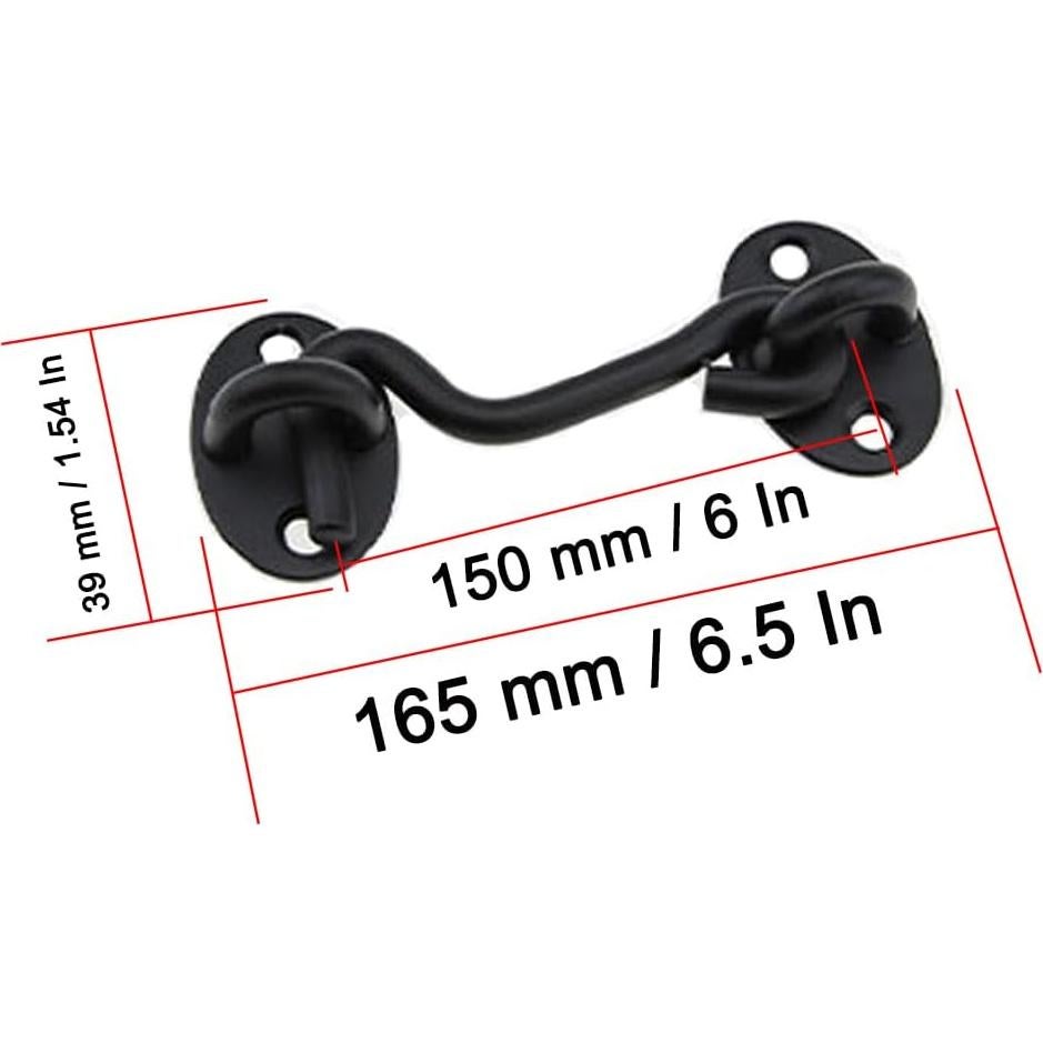 Paquete de 2 Pestillos de Puerta de Granero Wvapzwr 15.24 cm