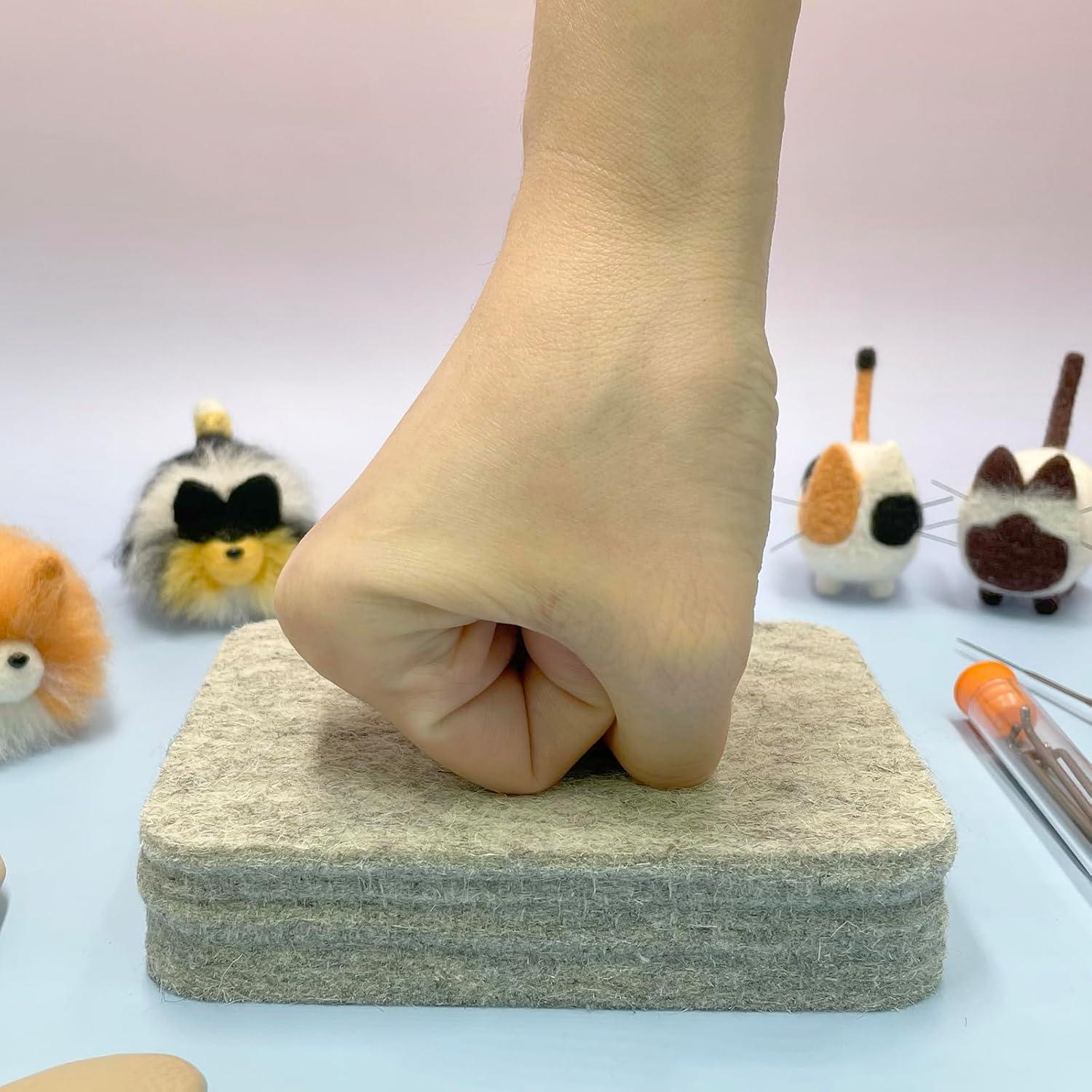 Kit de Fieltro Truslin 12 Piezas con Agujas y Lana para DIY