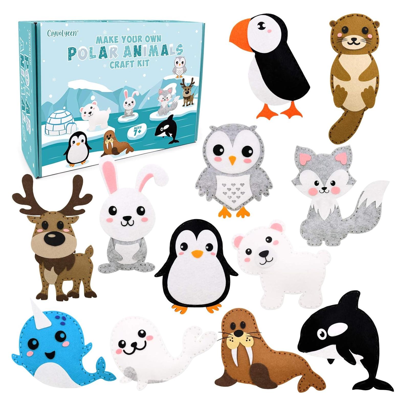 Kit de Costura de Animales Polares CiyvoLyeen - 14 Proyectos Creativos