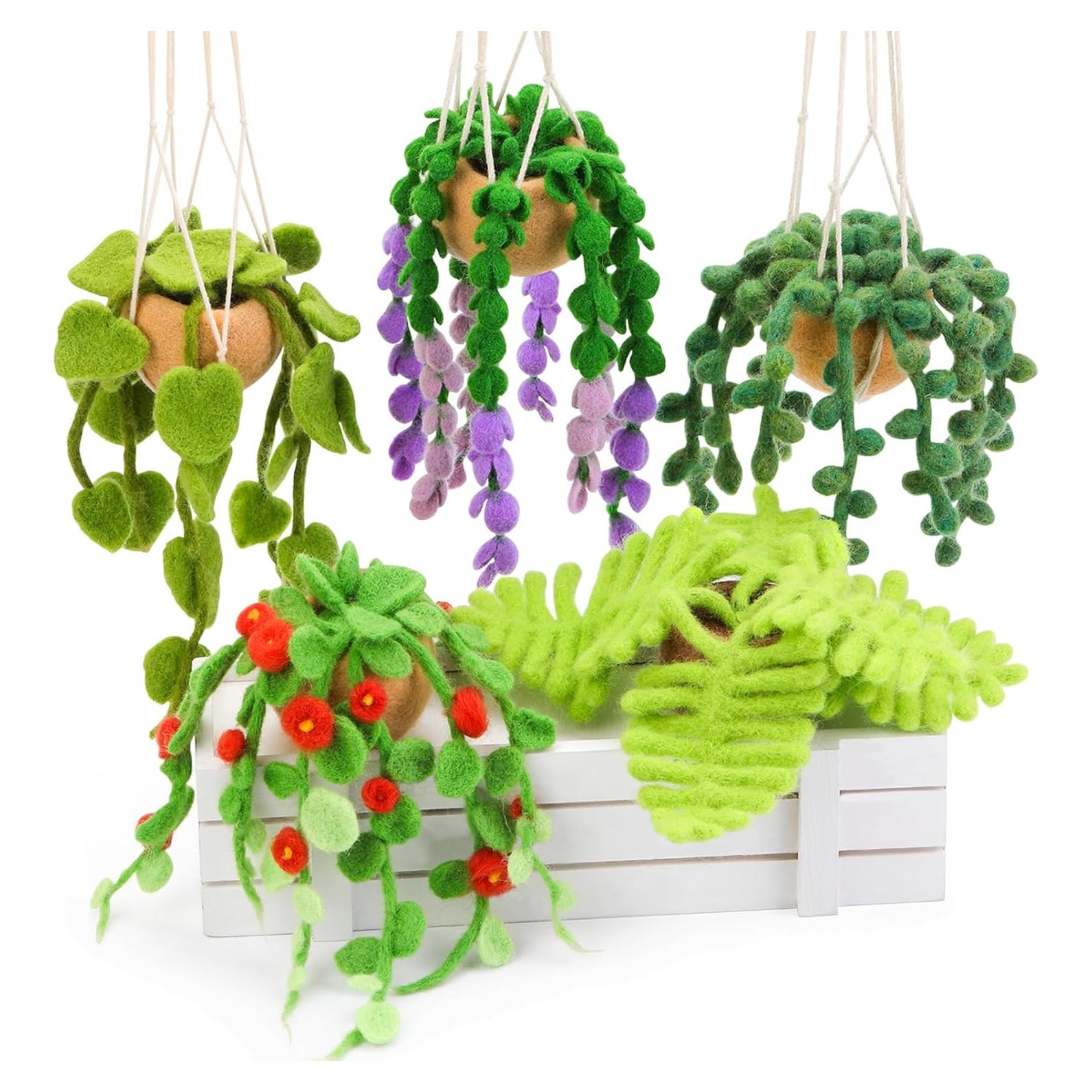 Kit de Fieltro con Aguja OEHPICC - 5 Plantas Colgantes