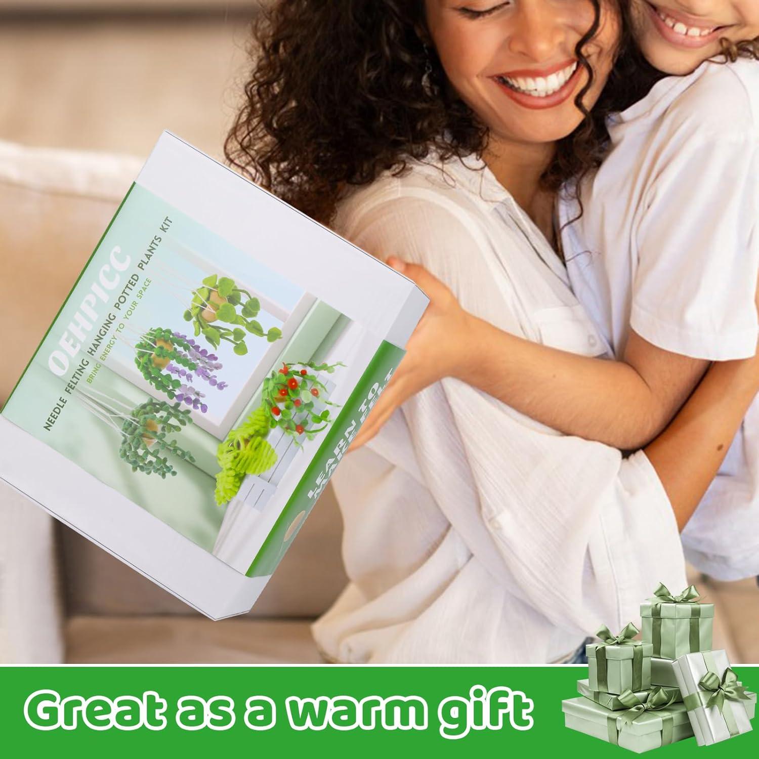 Kit de Fieltro con Aguja OEHPICC - 5 Plantas Colgantes