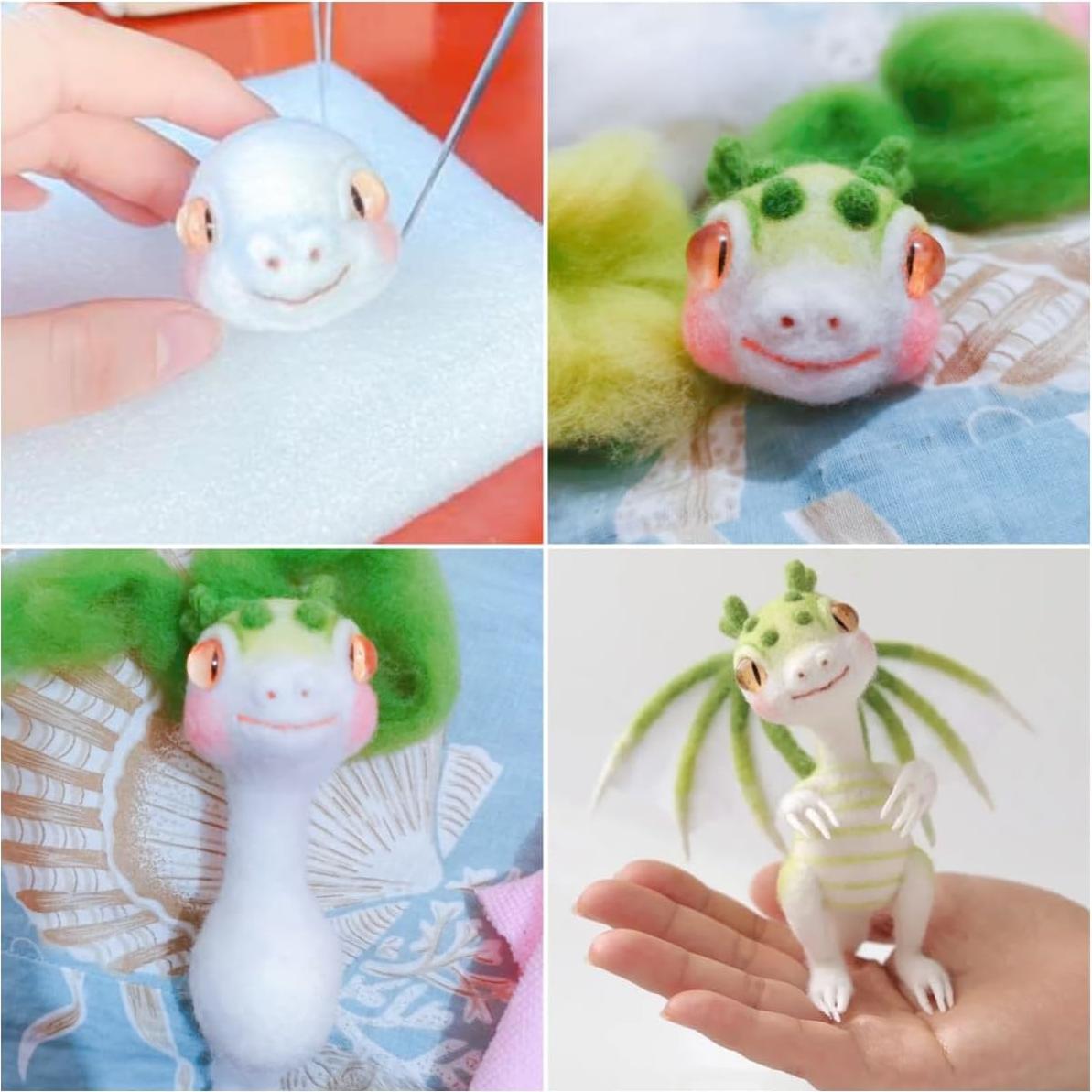 Kit de Fieltro con Aguja DEUXPER Dragón DIY para Principiantes