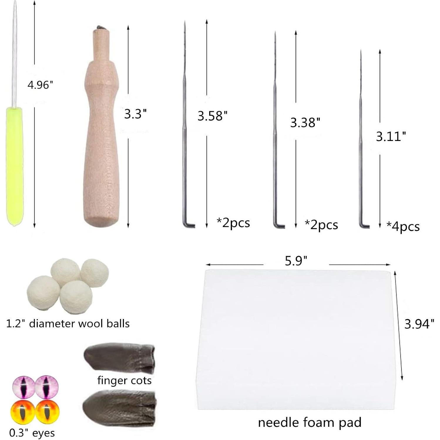 Kit de Fieltro con Aguja DEUXPER Dragón DIY para Principiantes