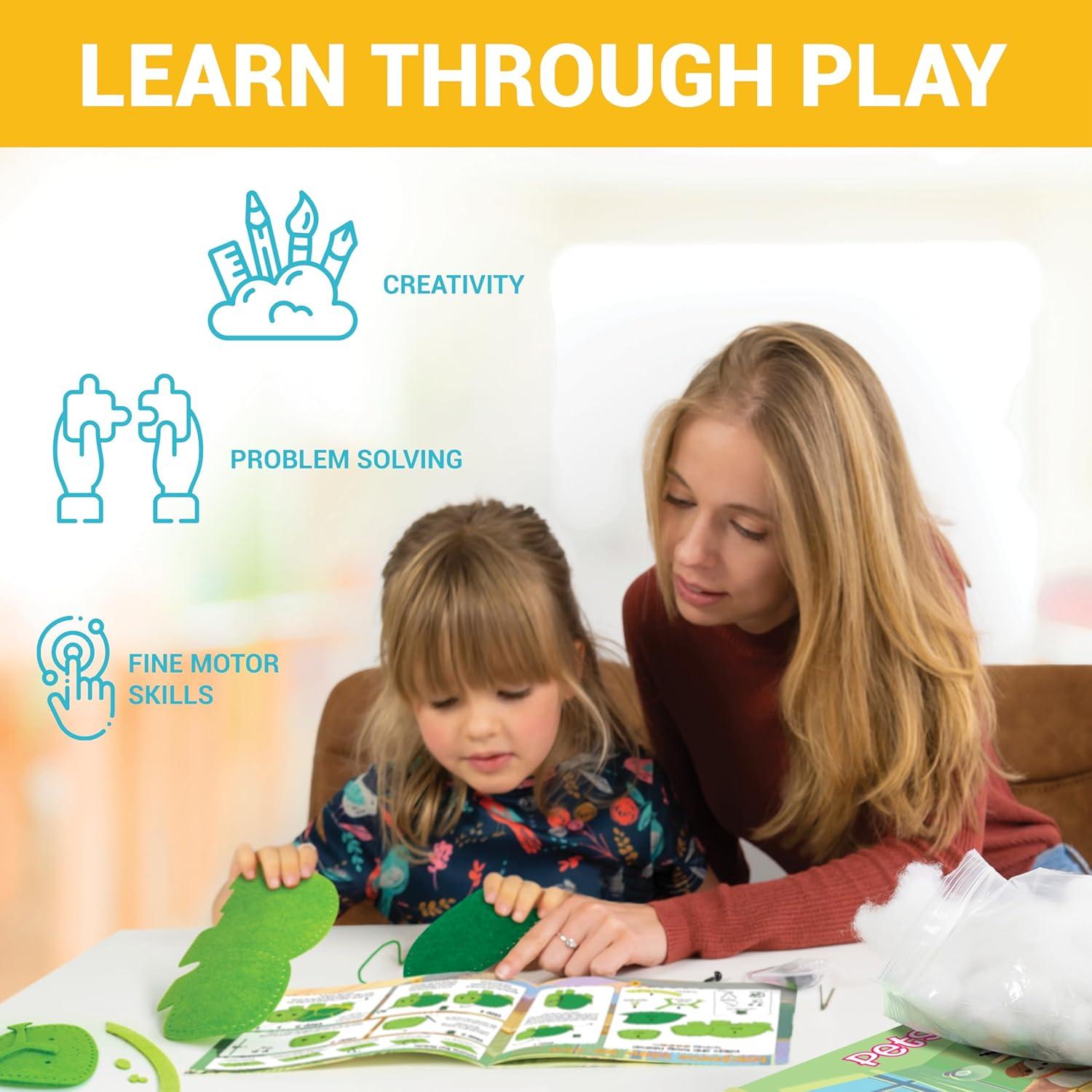 Kit de Costura Craftorama para Niños - 165 Piezas de Fieltro