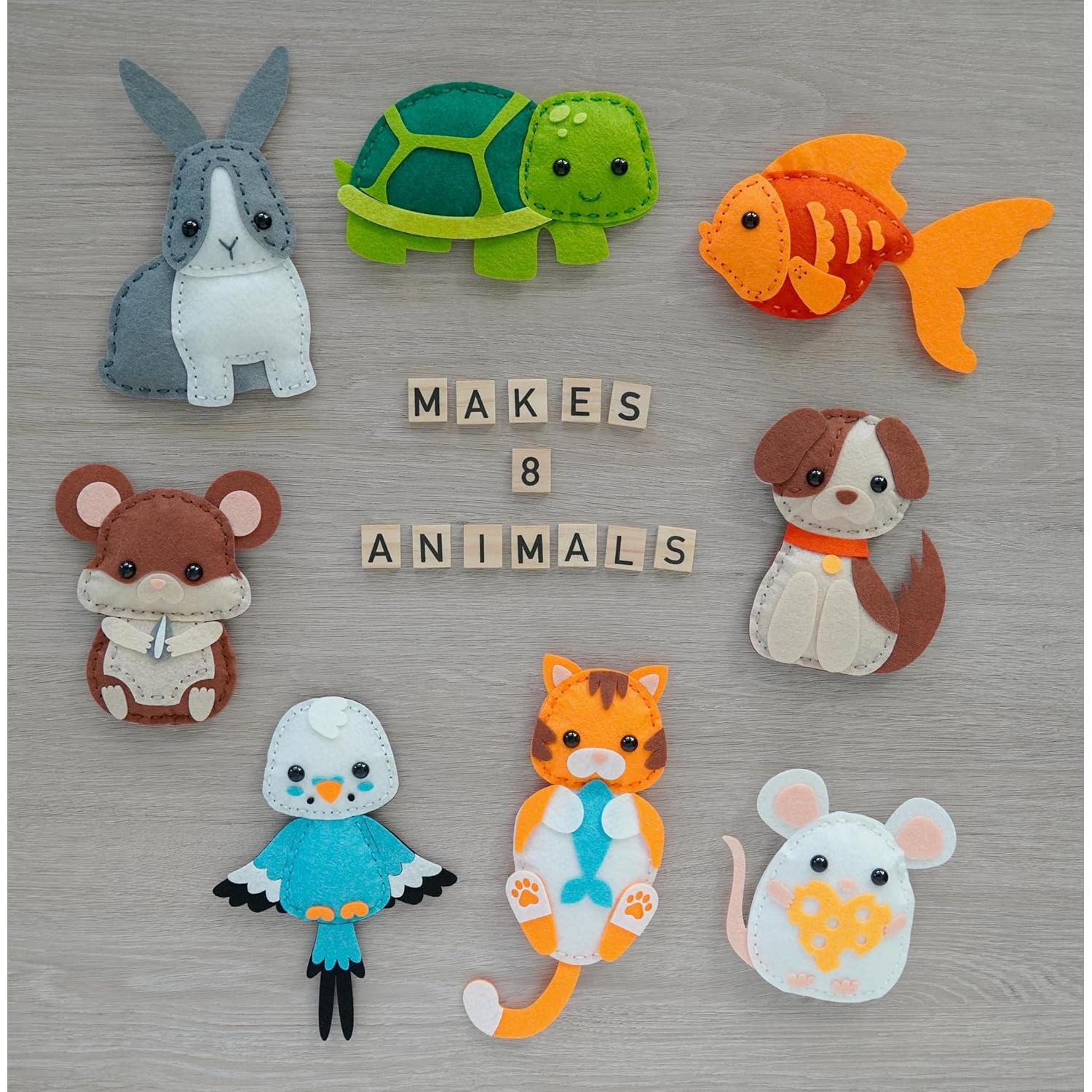 Kit de Costura Craftorama para Niños - 165 Piezas de Fieltro