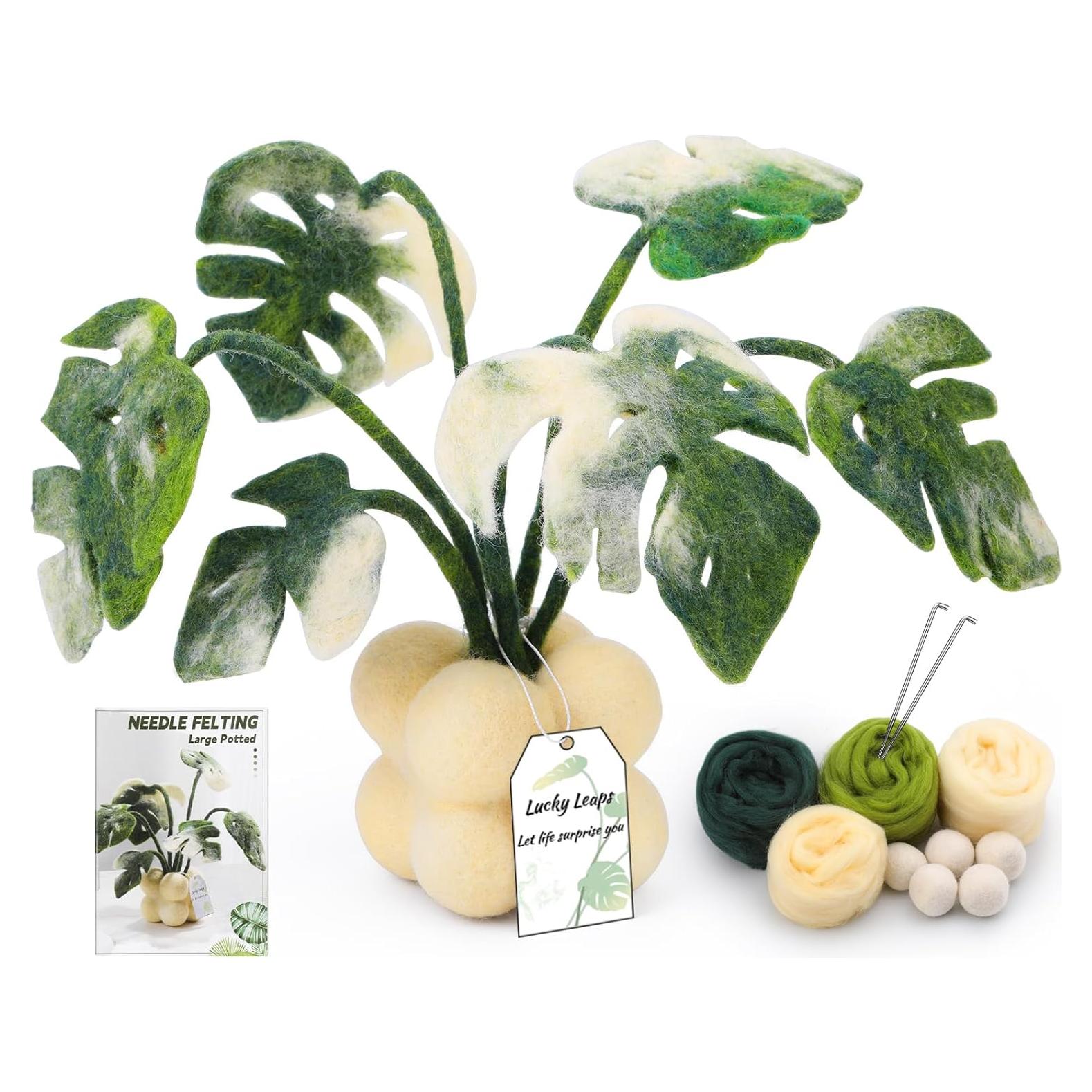 Kit de Fieltro de Aguja OEHPICC para Principiantes - Planta Monstera