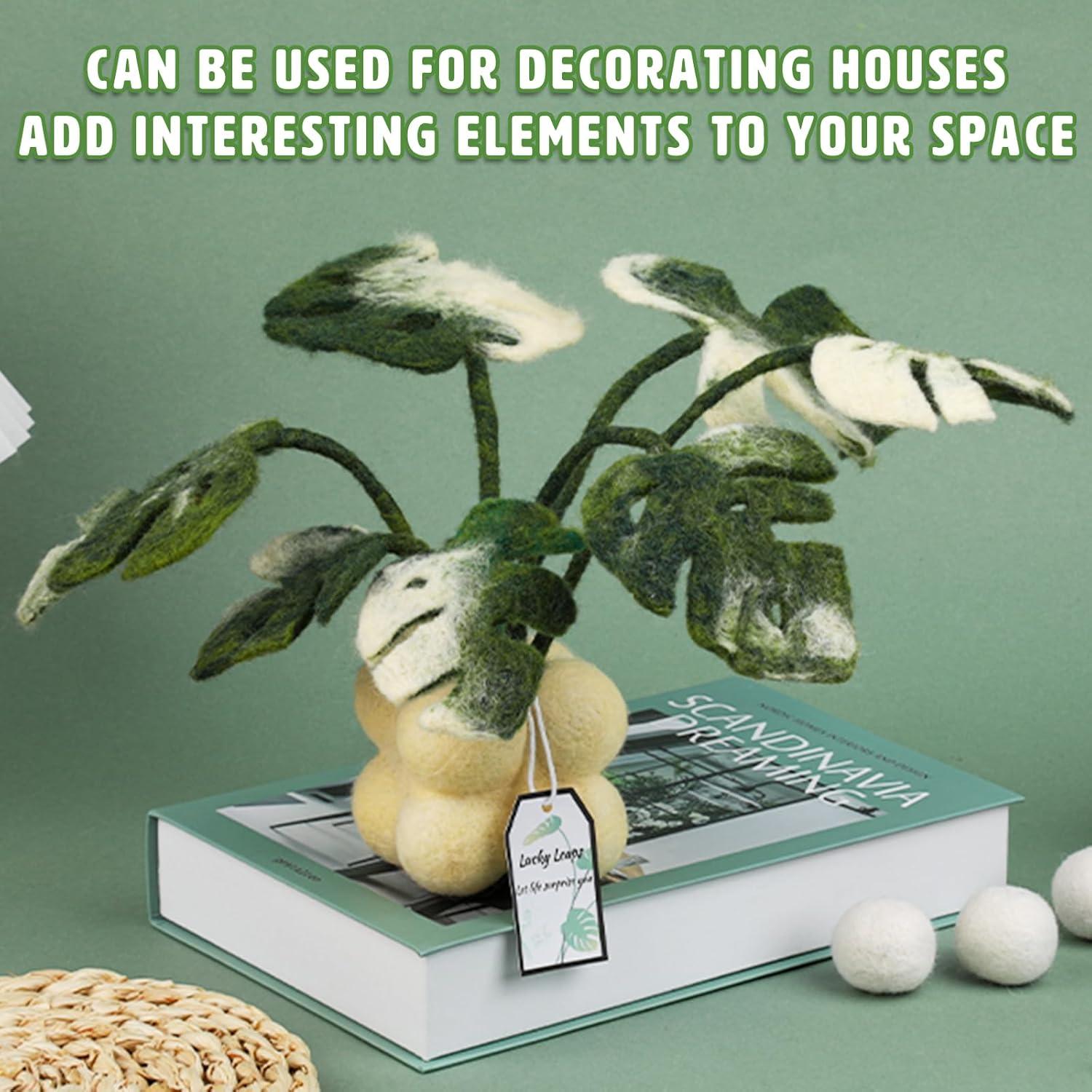 Kit de Fieltro de Aguja OEHPICC para Principiantes - Planta Monstera