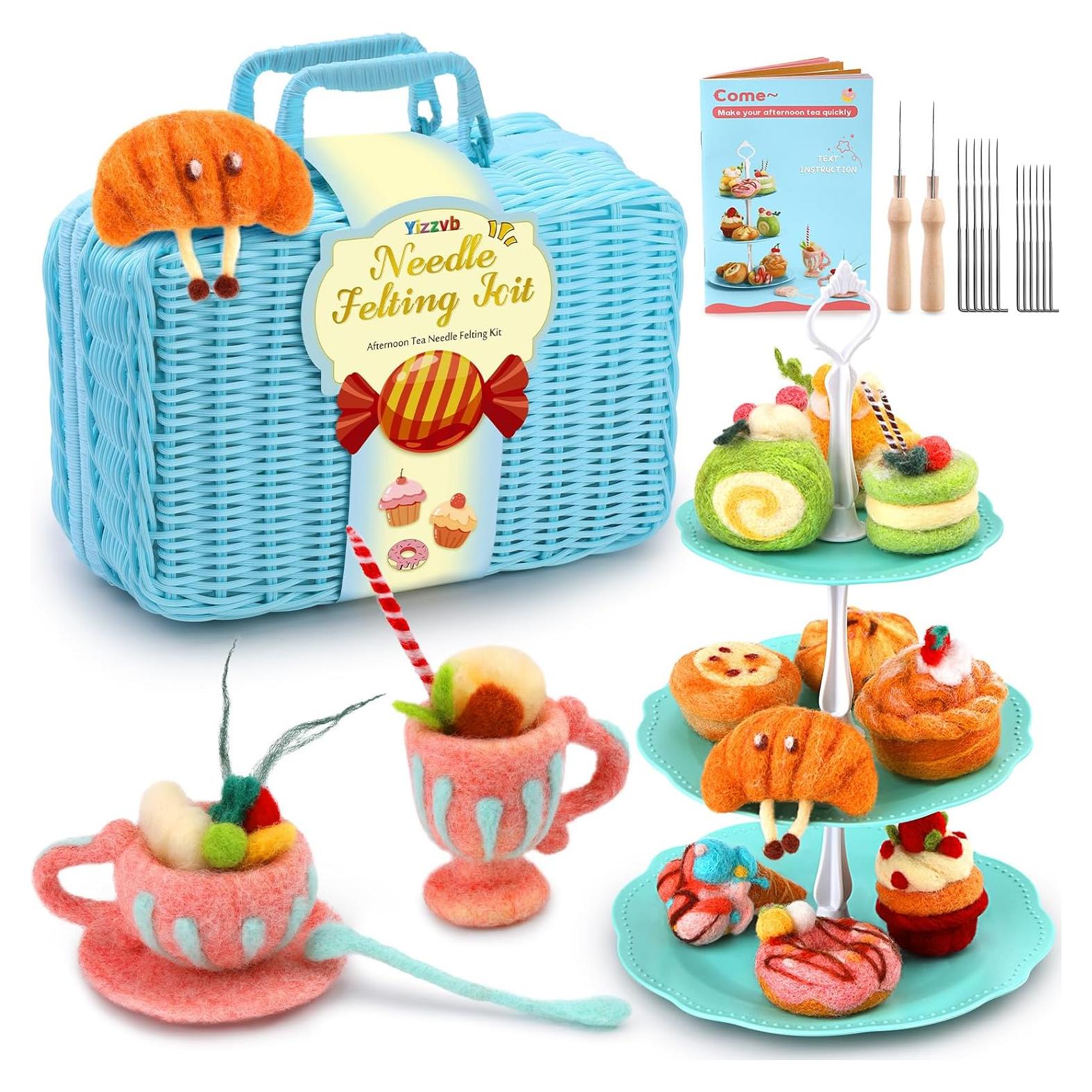 Kit de Fieltro con Agujas Yizzvb 13 PCS para Manualidades