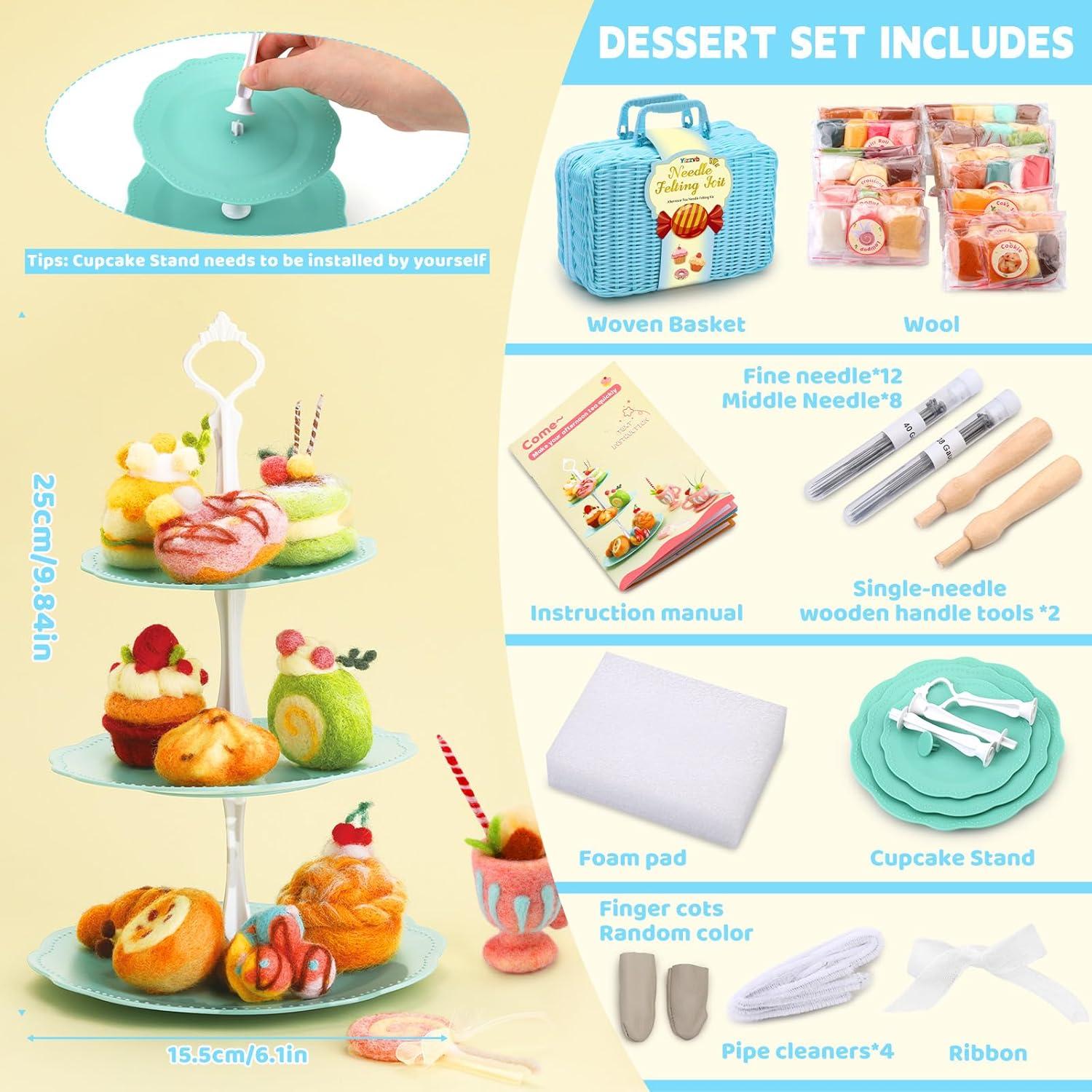 Kit de Fieltro con Agujas Yizzvb 13 PCS para Manualidades