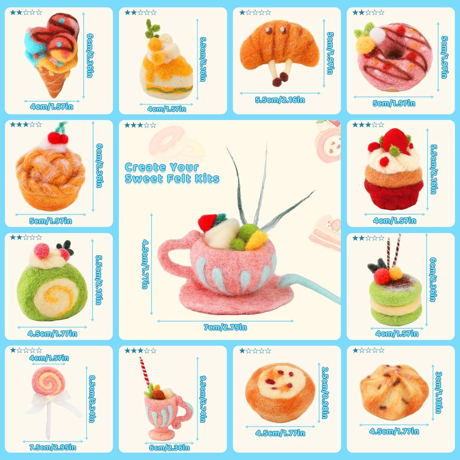 Kit de Fieltro con Agujas Yizzvb 13 PCS para Manualidades