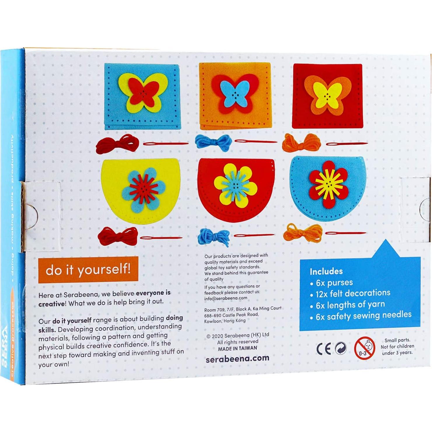 Kit de Costura para Niños Serabeena - Cose Tus Propios Monederos