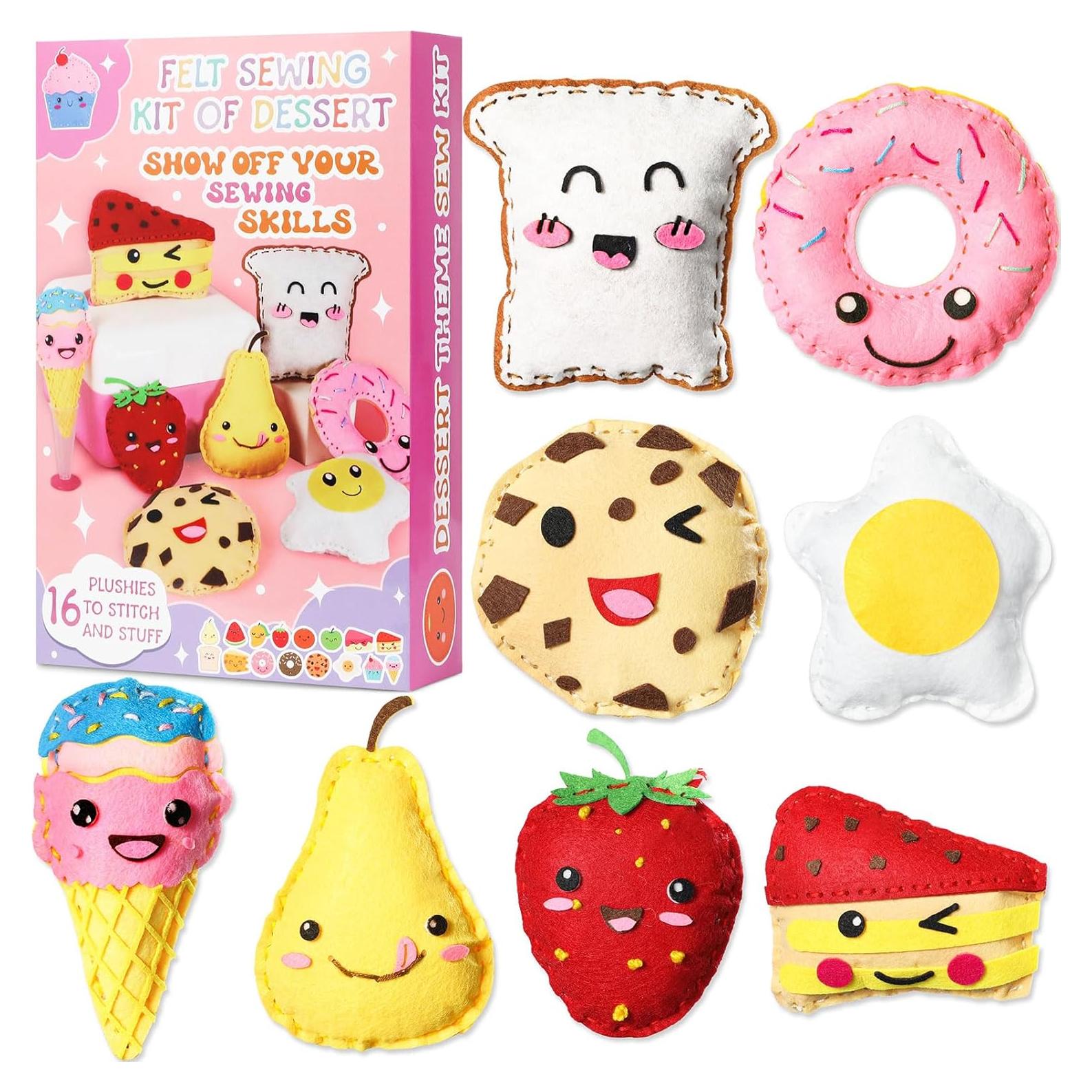 Kit de Costura Temática de Comida ZOIIWA para Niños 16 Piezas