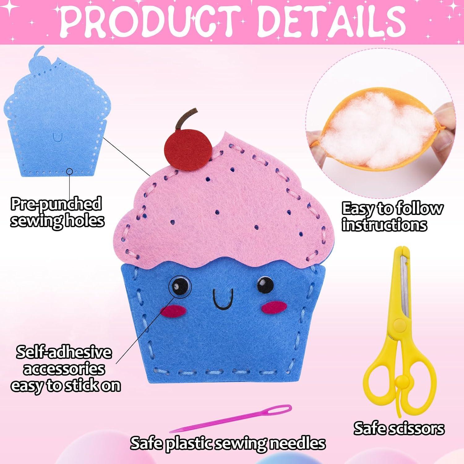 Kit de Costura Temática de Comida ZOIIWA para Niños 16 Piezas