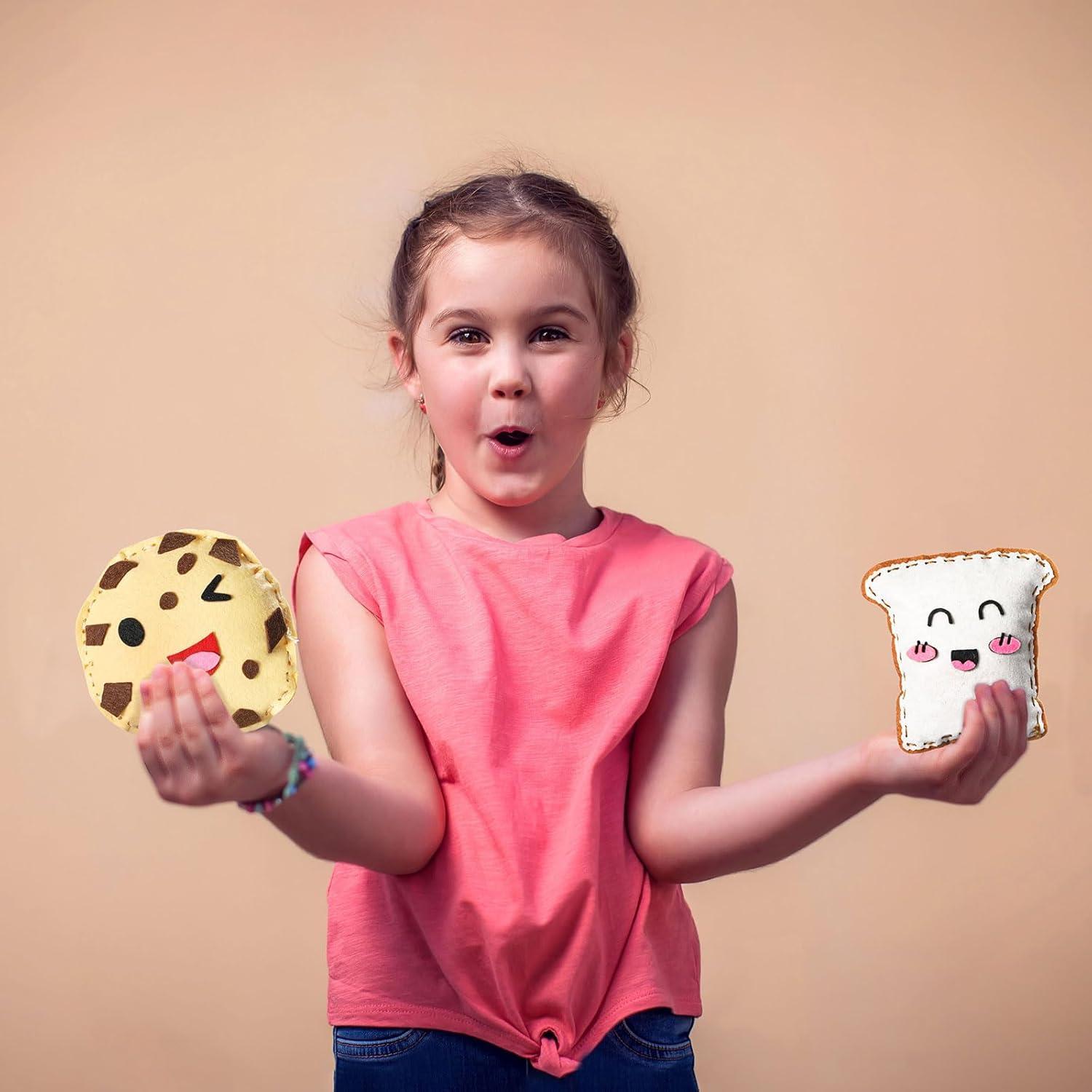 Kit de Costura Temática de Comida ZOIIWA para Niños 16 Piezas