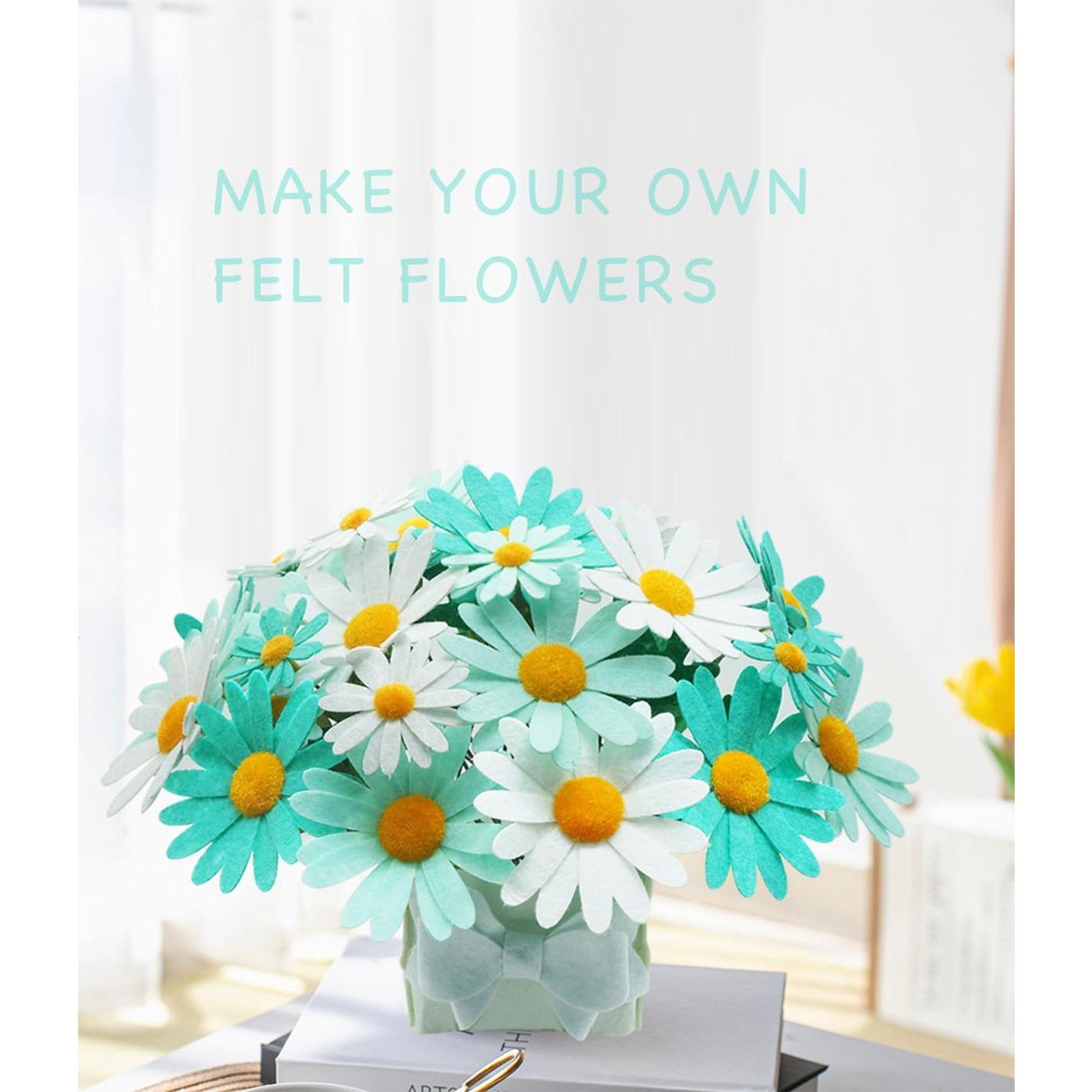 Kit de Manualidades de Flores BAZIMA - Ramo de Margaritas Fieltro